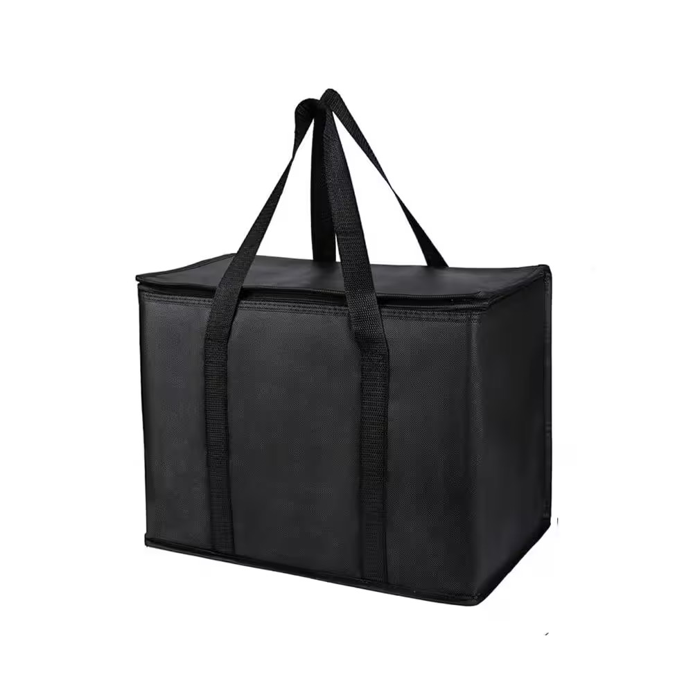 31 Qt. 2-Pack Xl-Large Insulated Grocery Shopping Cooler Bags Black Reusable wit