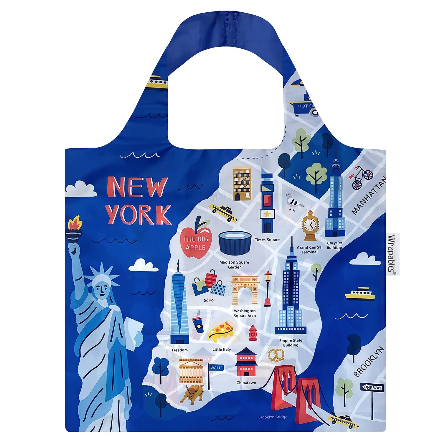 New York Reusable Grocery Bag Foldable Lightweight Travel Shopping Bag