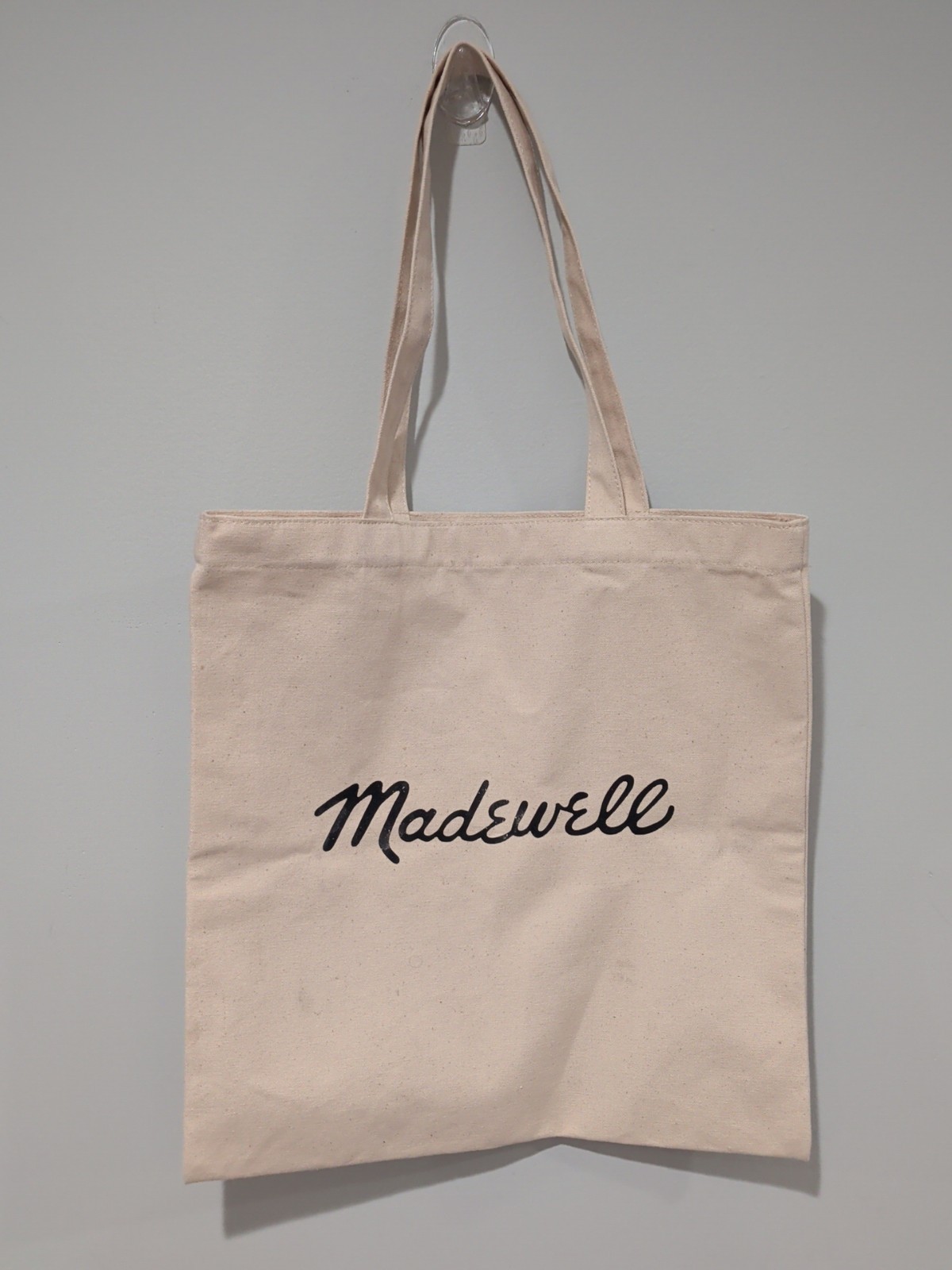 New Madewell Reusable Canvas Tote Bag Bandana Grocery Bag Cream Black Grunge