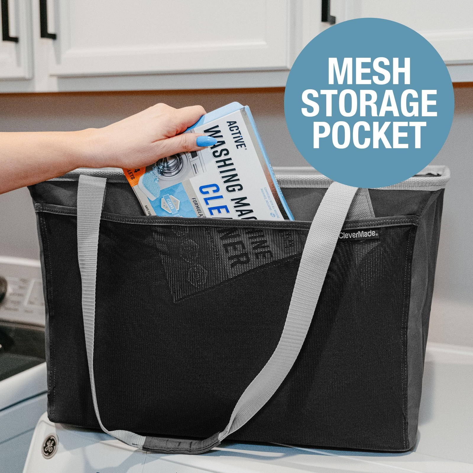 EcoBasket Collapsible Reusable Grocery Tote Basket Foldable Shopping Bag