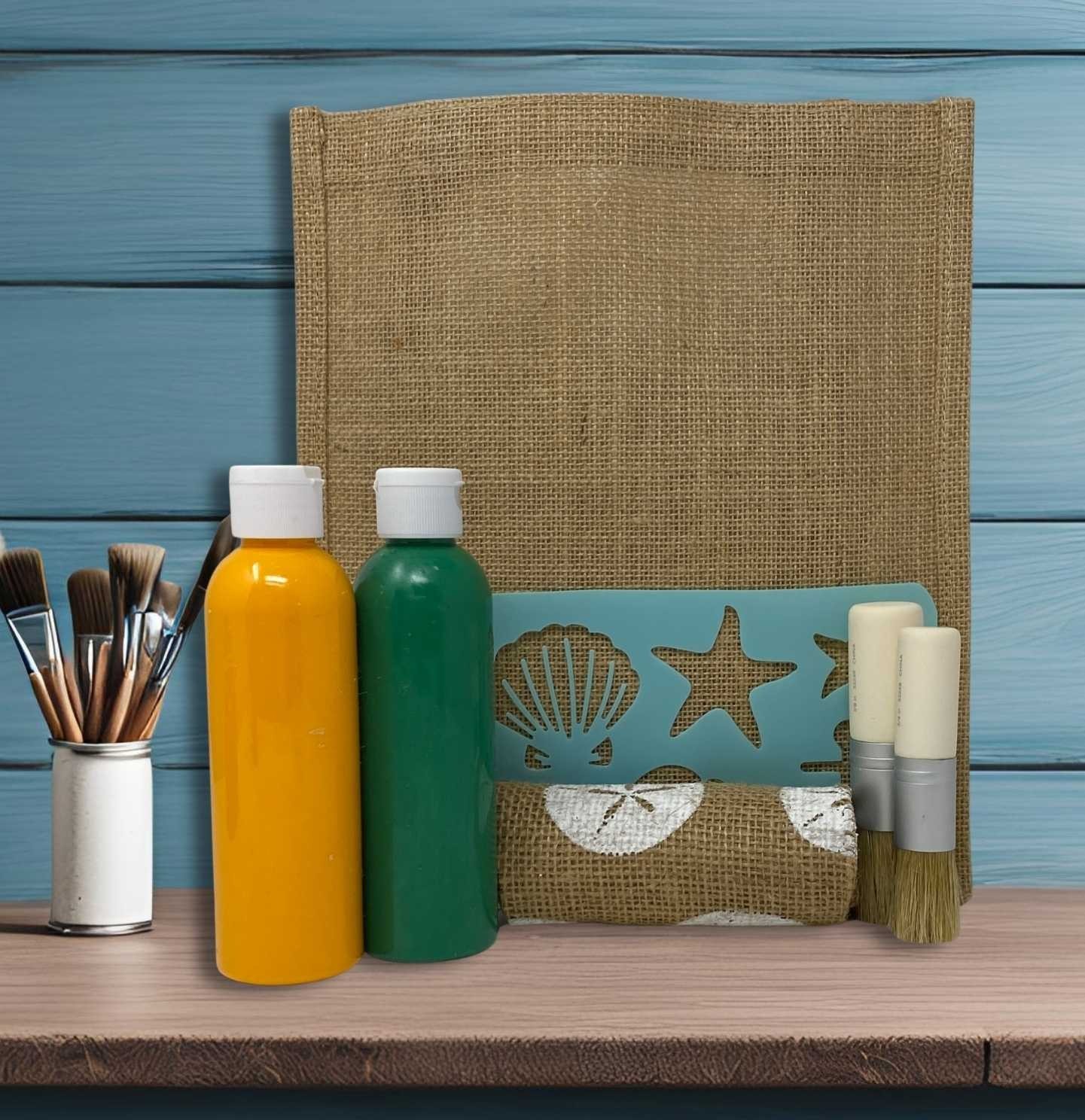 10 Pack Jute Burlap Tote Bags with Handles (11 x 9.5 in) DIY Art Blank Beach