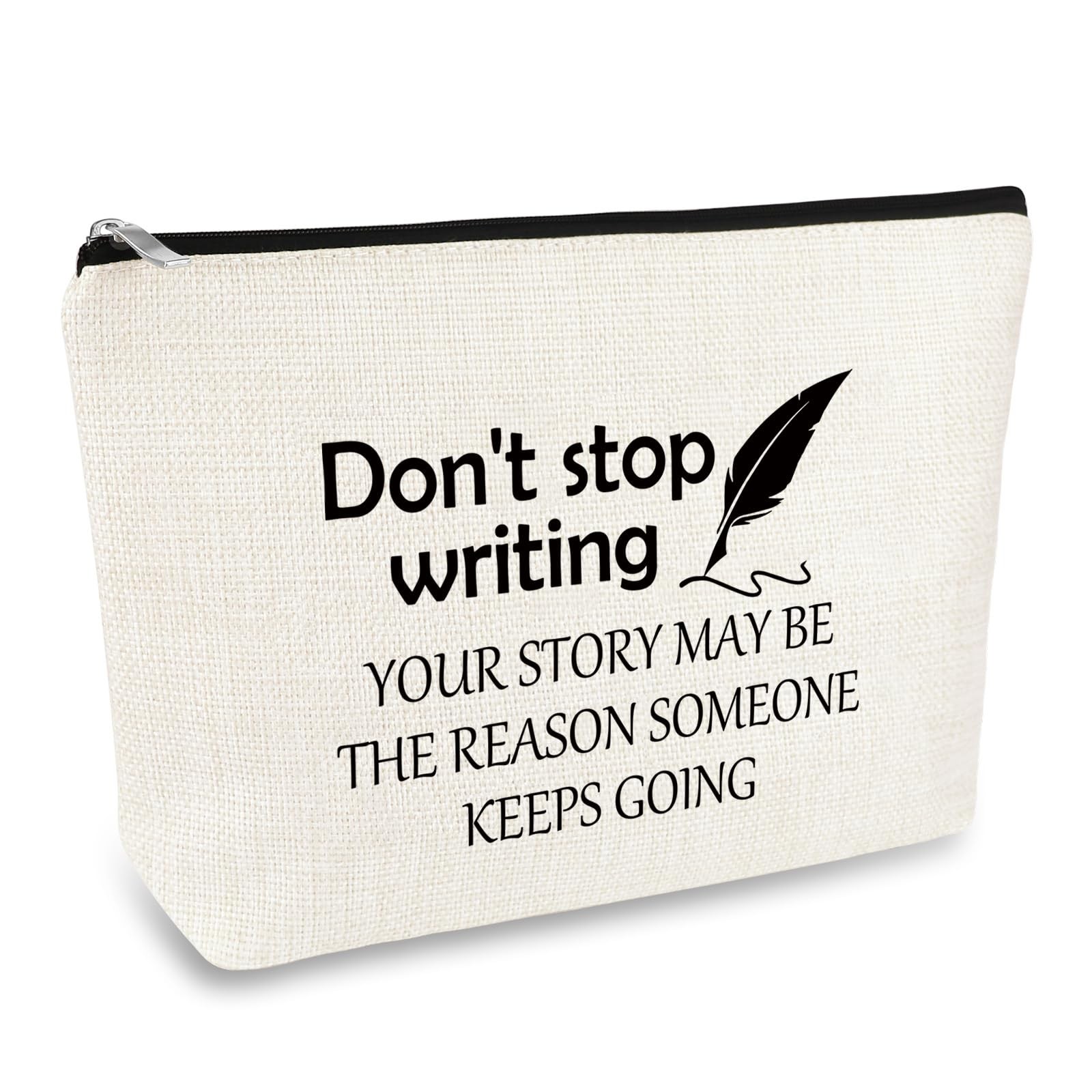 Creative Writing Gifts for Writer Makeup Bag Gift Women beige