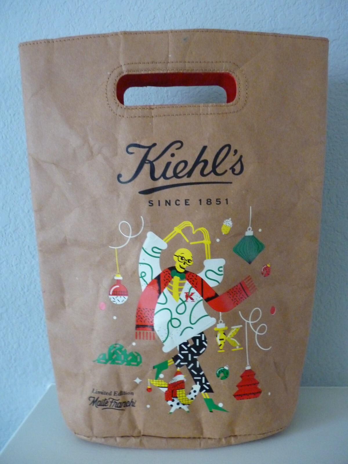 Kiehl’s Maite Franchi Reusable Tote Shopping Bag Holiday Limited Edition
