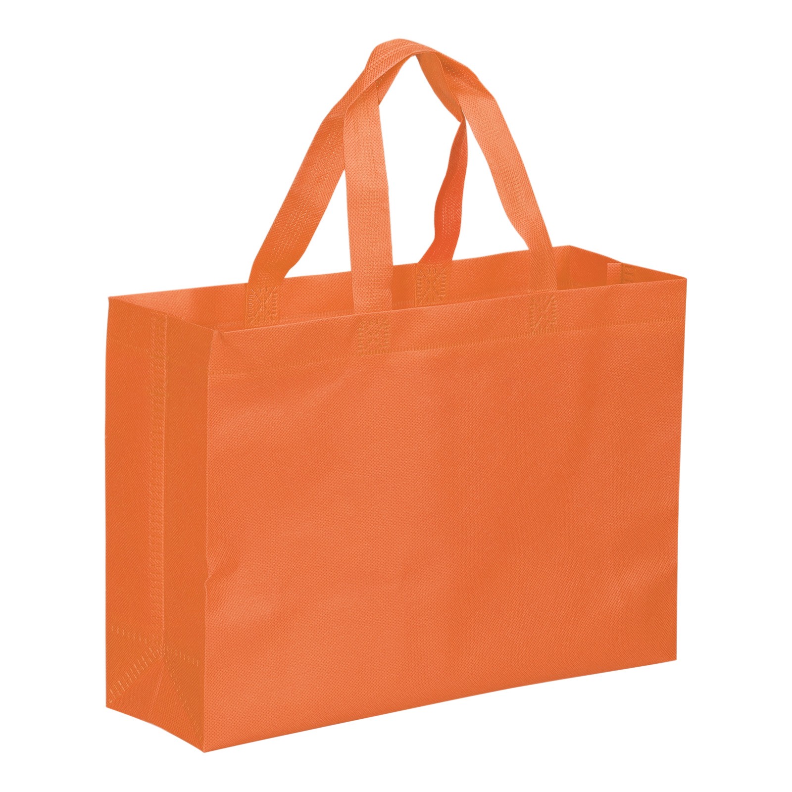30x40cm Reusable Gift Bag, 10Pcs Horizontal Style Non-Woven, Orange