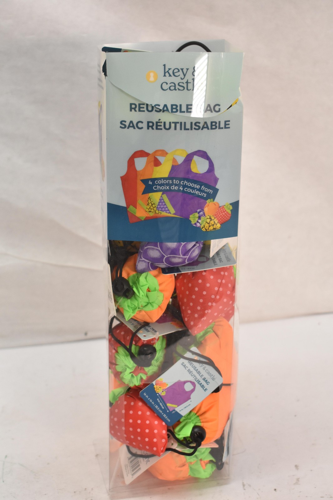 24pc Key & Castle Reusable Grocery Shopping Tote Bags Folding Pouch Storage Bags