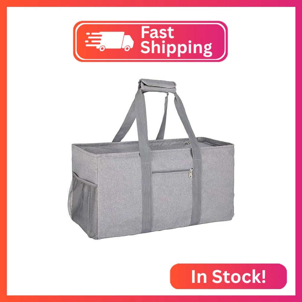 XINFULLWOL Extra Large Utility Tote Bag,Reusable Shopping Bags with Handles – Wa