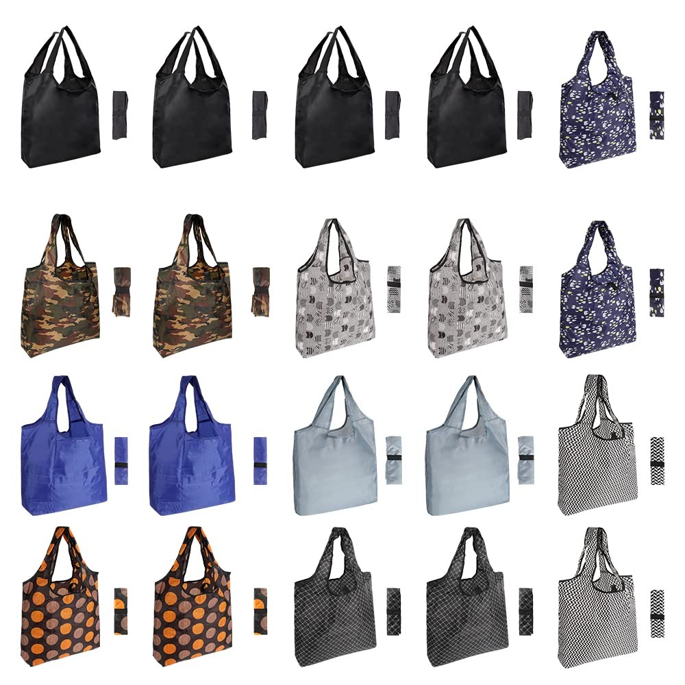 Reusable Grocery Bags 20 Pack 15×4.5×15 Inch Mixed Color with Handles