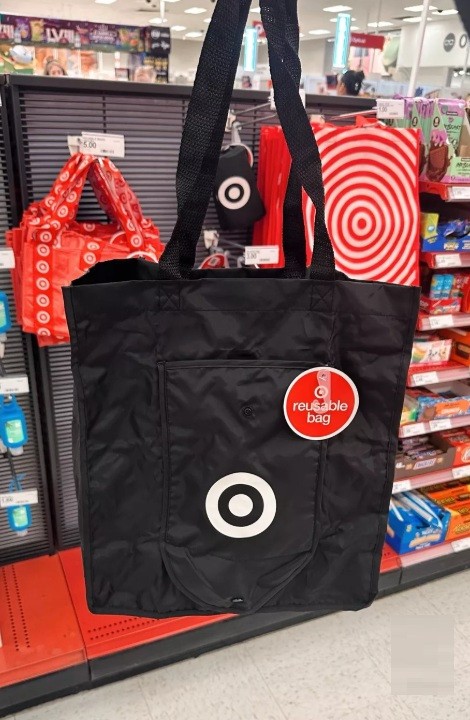 Target NEW Reusable Shopping Bag FOLDABLE Black Just Released 2026