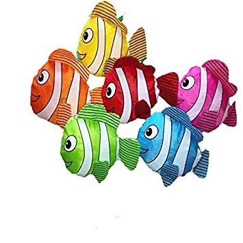 20pcs Fish Shopping Foldable Bag Colorful Reusable Bags Shoulder Tote (Random…
