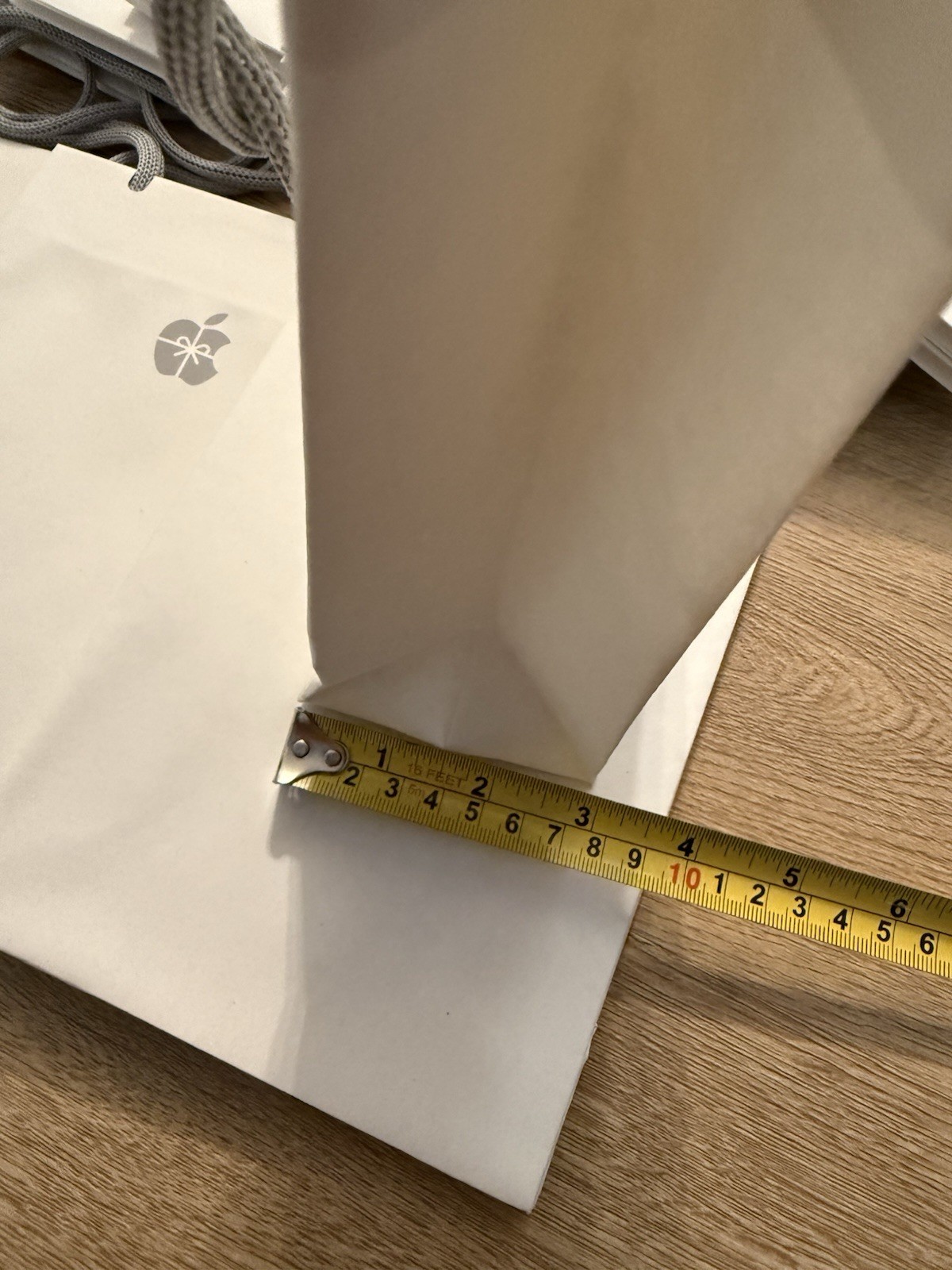 Apple Shopping Bag – Rope Handle White – Small (6 x 9 x 3 inches)