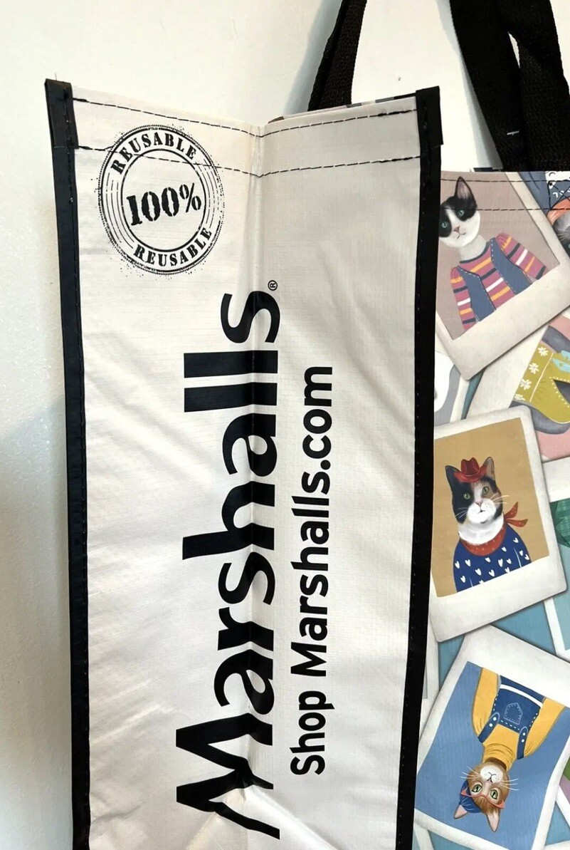 Cat Kitty Reusable Bag~Polaroid Photos~Reusable~Grocery~Shopping~Gift~EcoTote