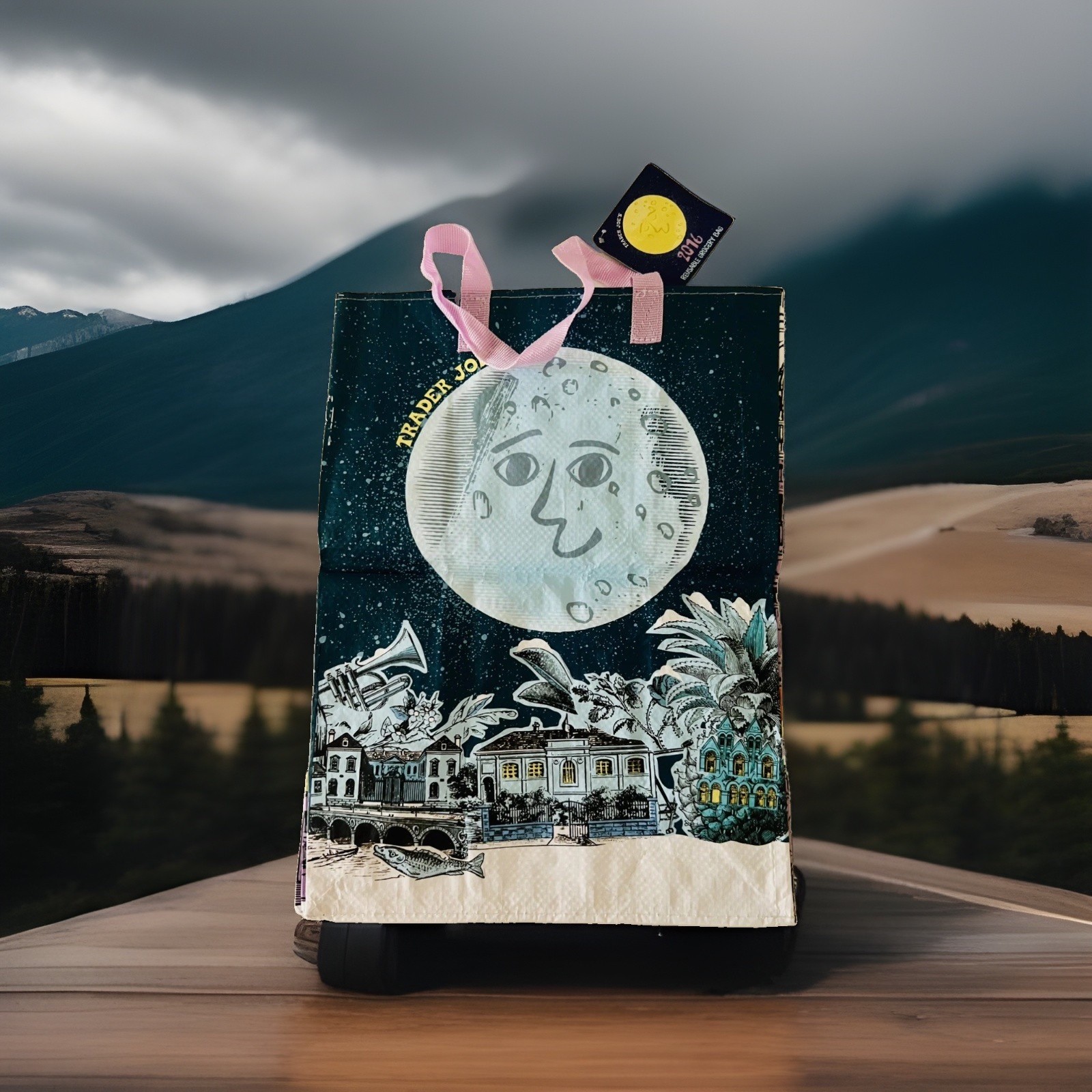 Trader Joe’s Happy New Year 2016 Moon 🌕 Bag NWT