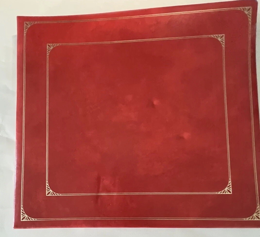 Extra Large 15”x13” Red Photo Album 5 Pages W/ PVC Cover (B)