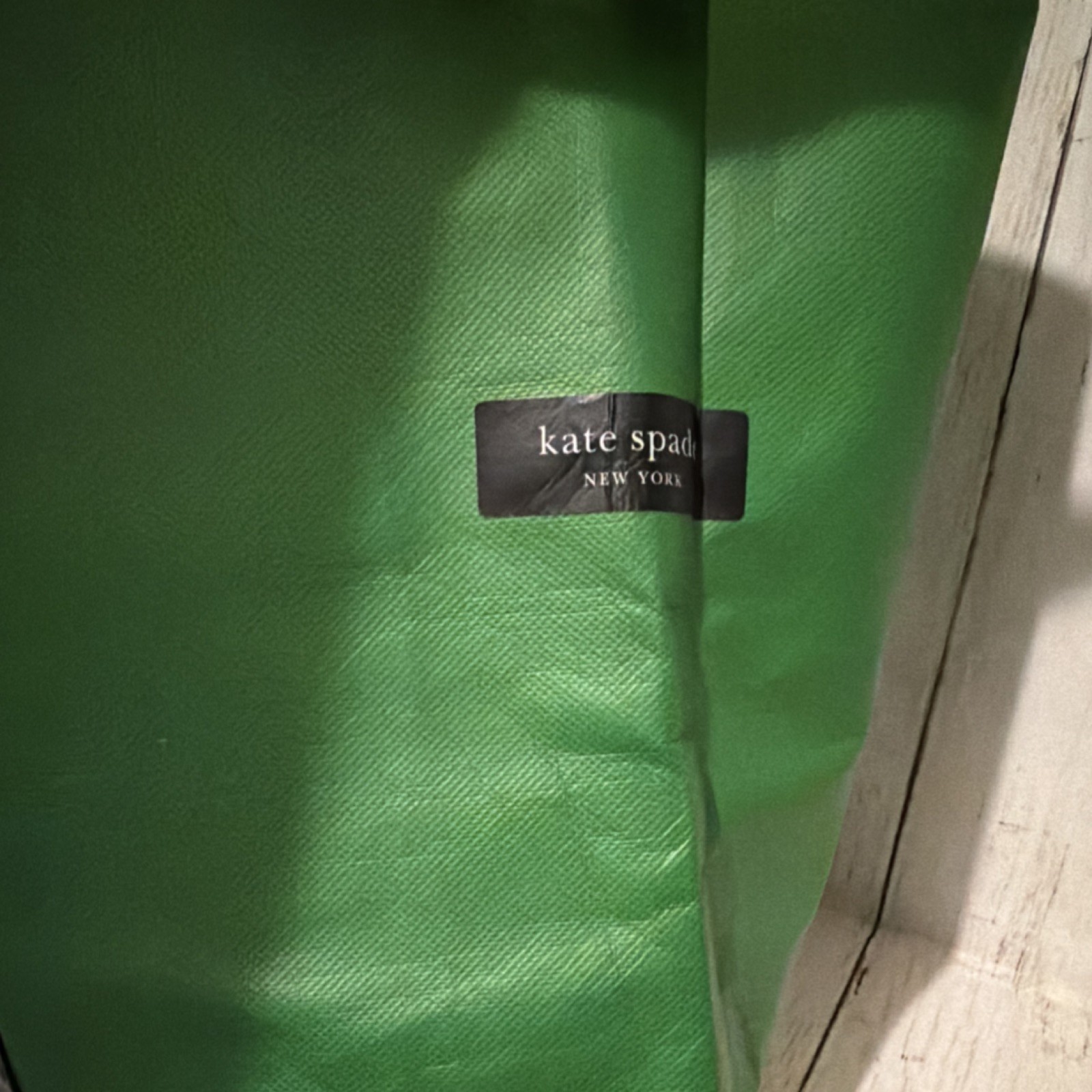 Kate Spade Green Nonwoven Foldable Reusable Shopping Bag 17x13x7 in