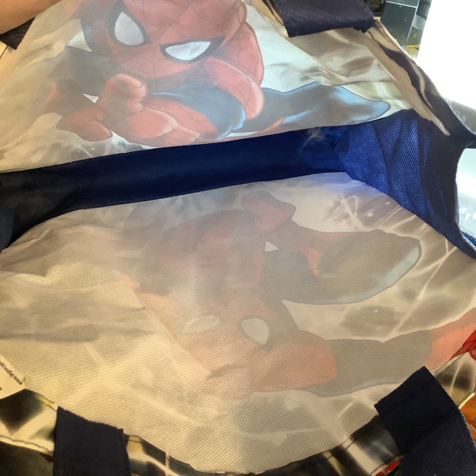 Marvel Spiderman – Reusable Eco Red/Blue Shopping Tote Bag with Handles