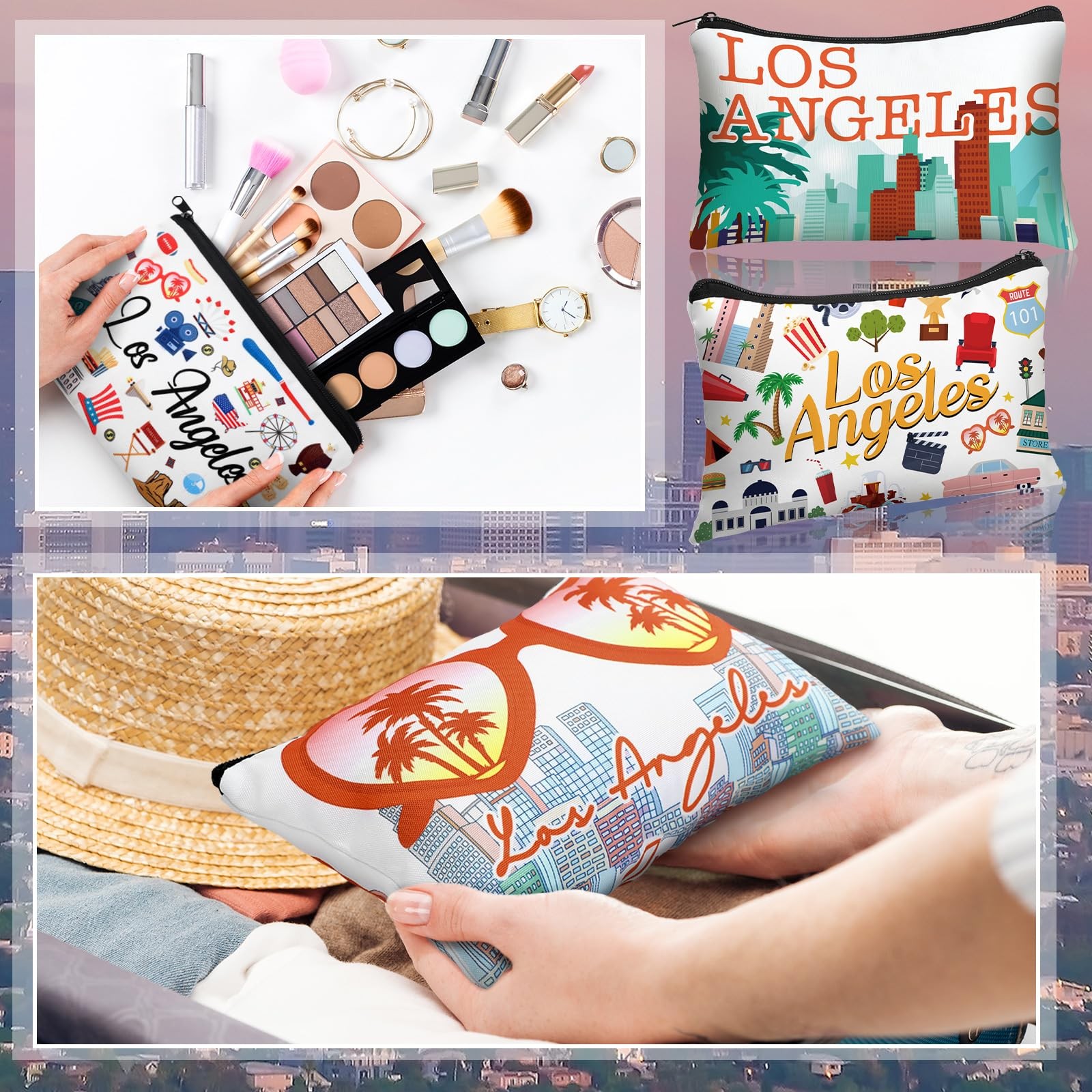 Reginary 12 Pack Cosmetic Bag Travel Souvenirs Gift Makeup Multicolor