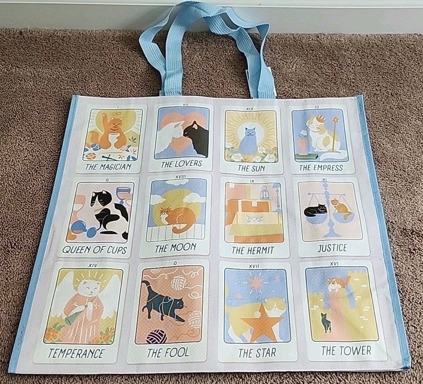 New Marshalls – Beautiful Cat Tarot Cards – Large Reusable Shopping Tote Eco Bag
