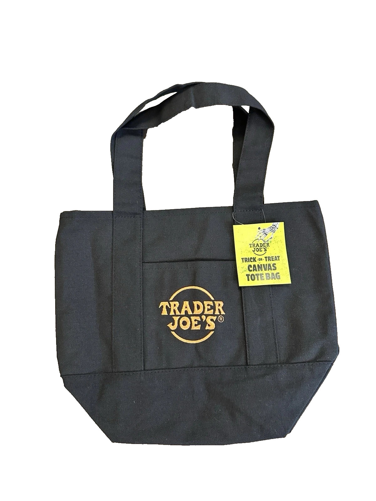 Trader Joe’s Set of 4 (Orange, Black, Purple, Lime)) Mini Canvas Tote Bags NWT