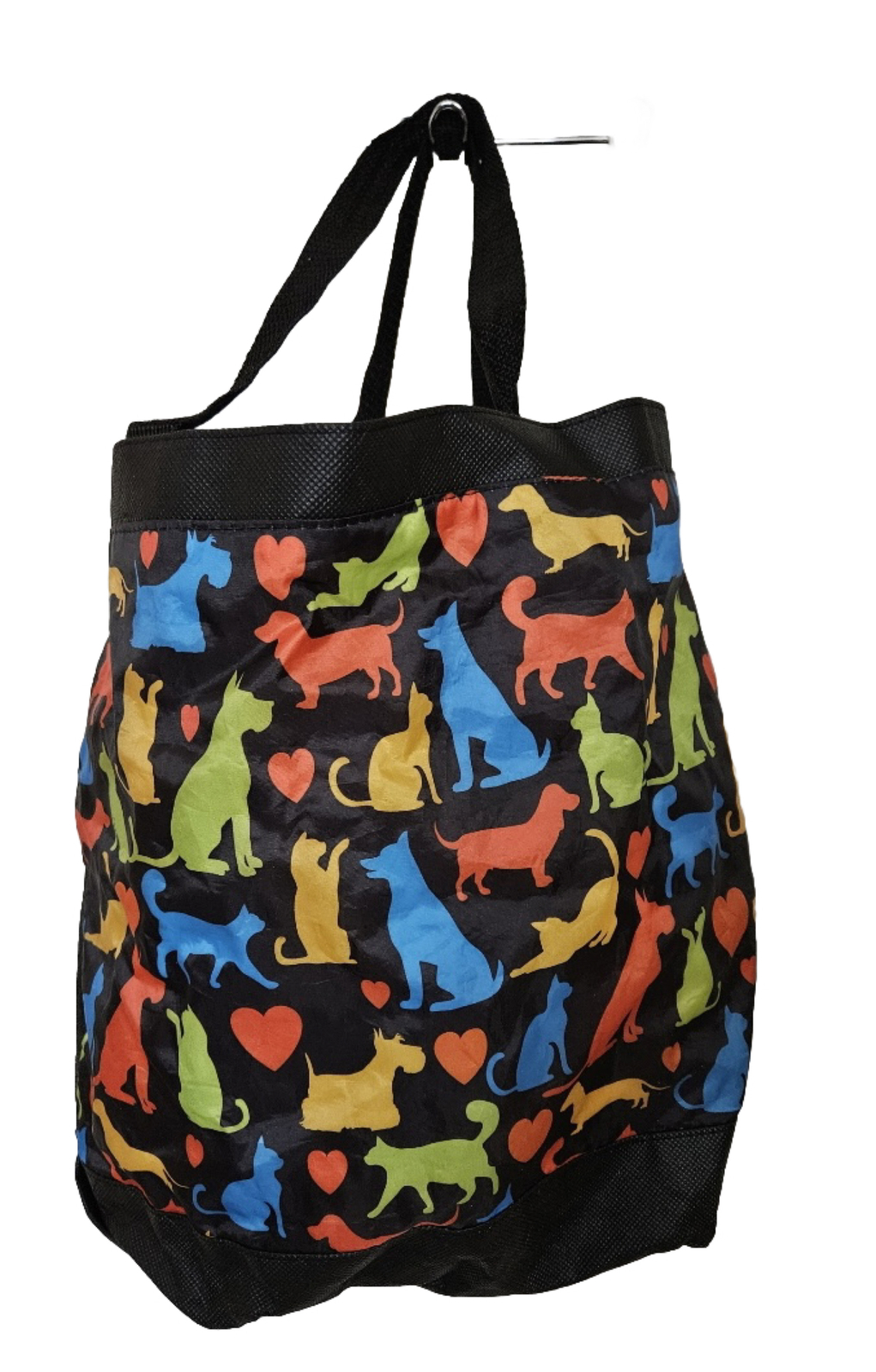 Multi Color Dogs and Cats Design 1884 Reusable Shopping Bag 15″x16″x6″