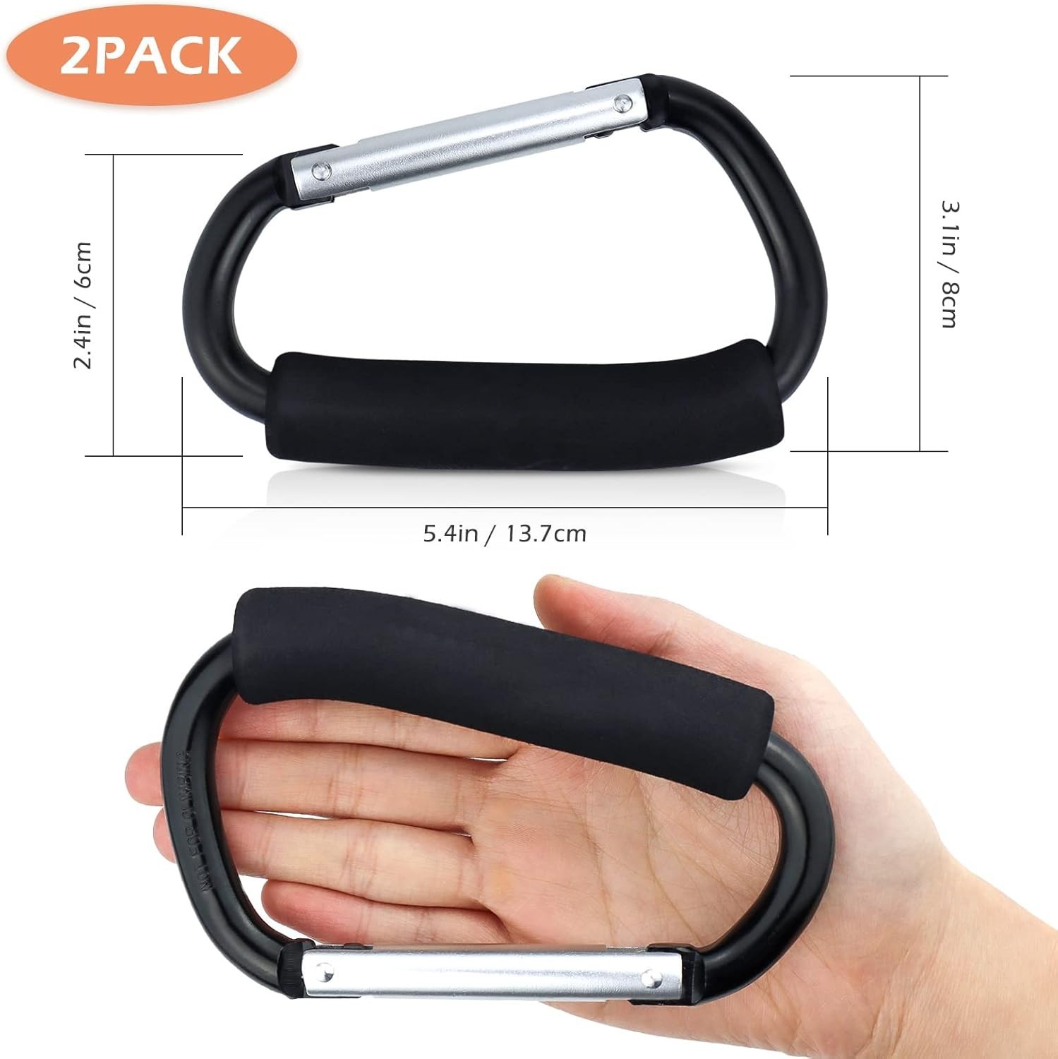 Durable Aluminum Grocery Hook with Comfortable Grip – Ideal for Strollers