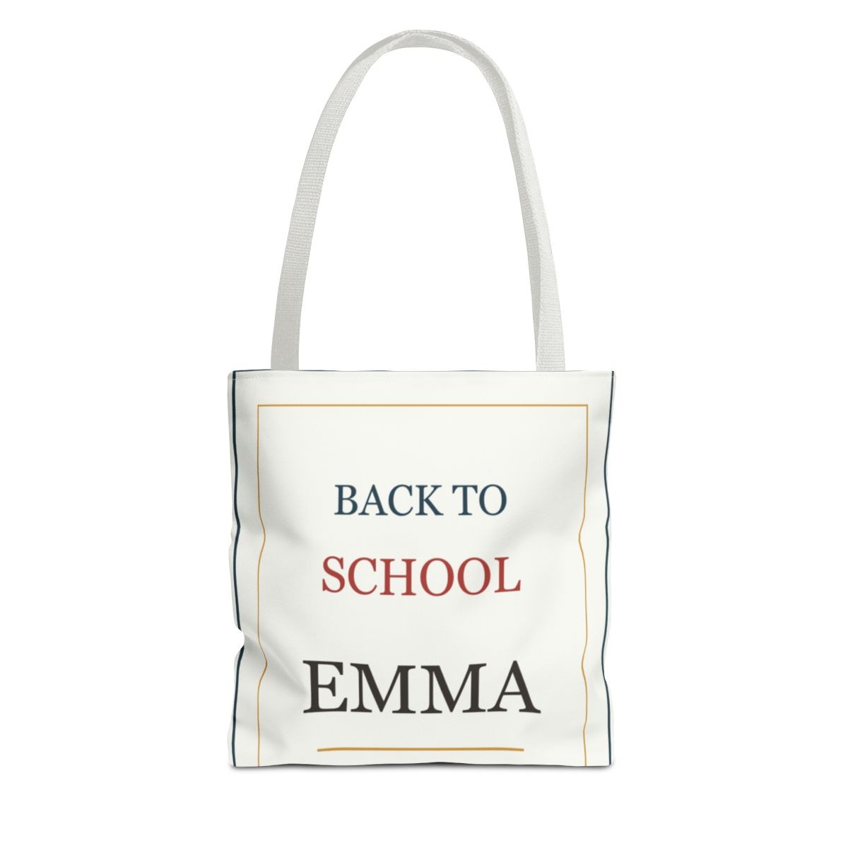 Personalized School Tote Bag With Name Physical Gift