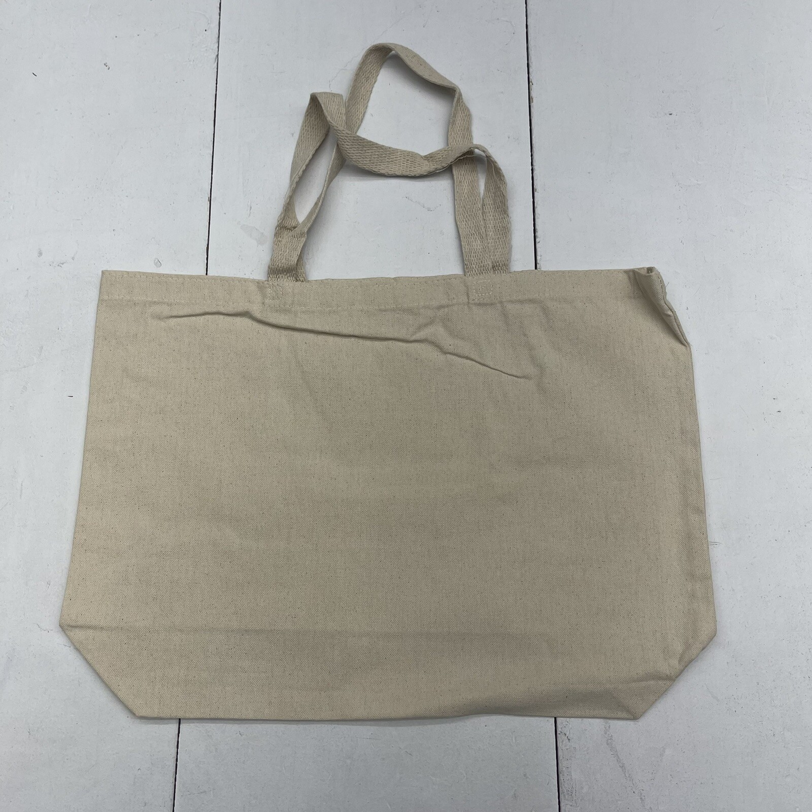 Q-Tees Q600 Jumbo Canvas Tote 100% Heavy Cotton Natural Beige Single Bag