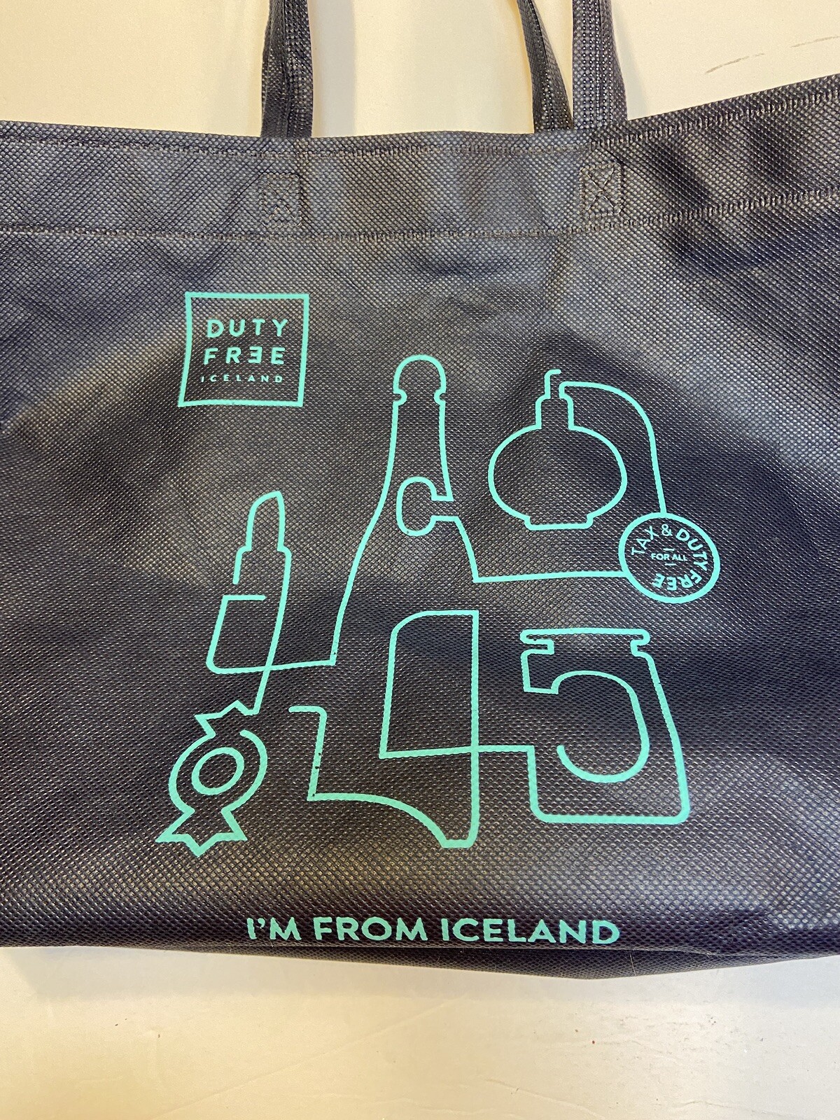 I’m From Iceland Duty Free Tote Bag Large Shopper Reusable Carry All Shopping