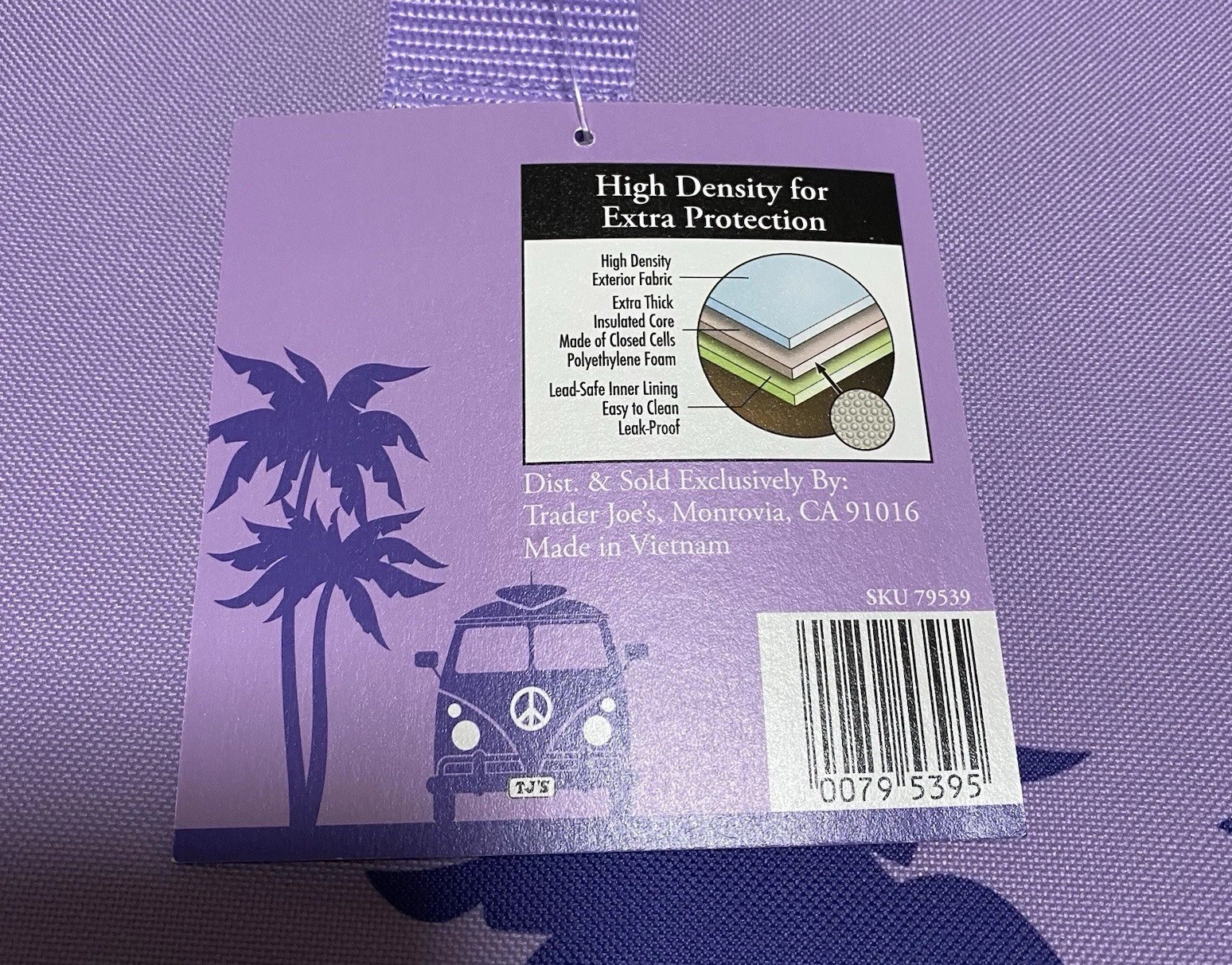 Trader Joe’s Mauve Purple Edition Reusable Insulated Shopping Eco Bag 8Gallon