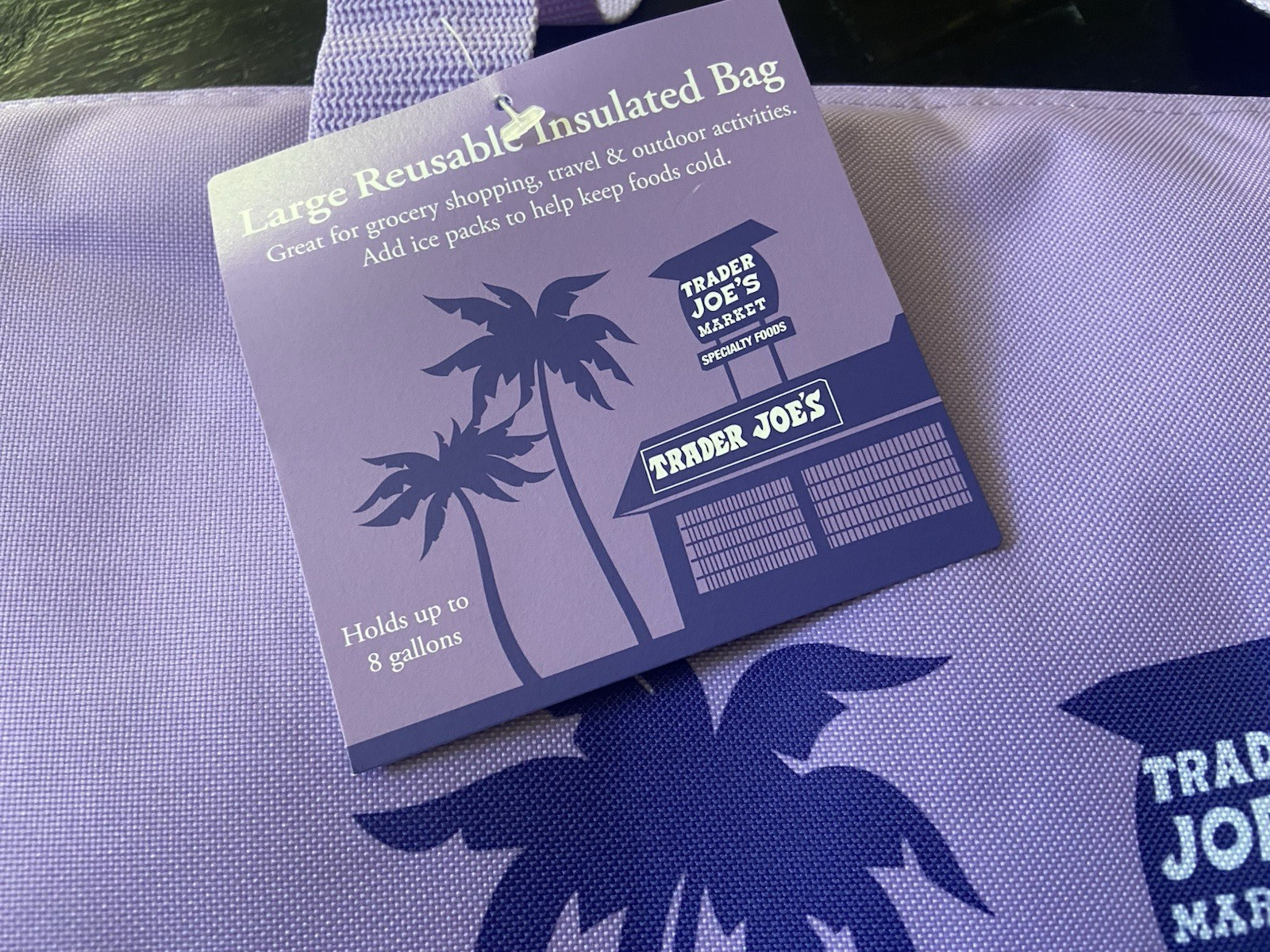 Trader Joe’s Reusable Insulated Large Cooler Bag – Lavender / Purple NEW