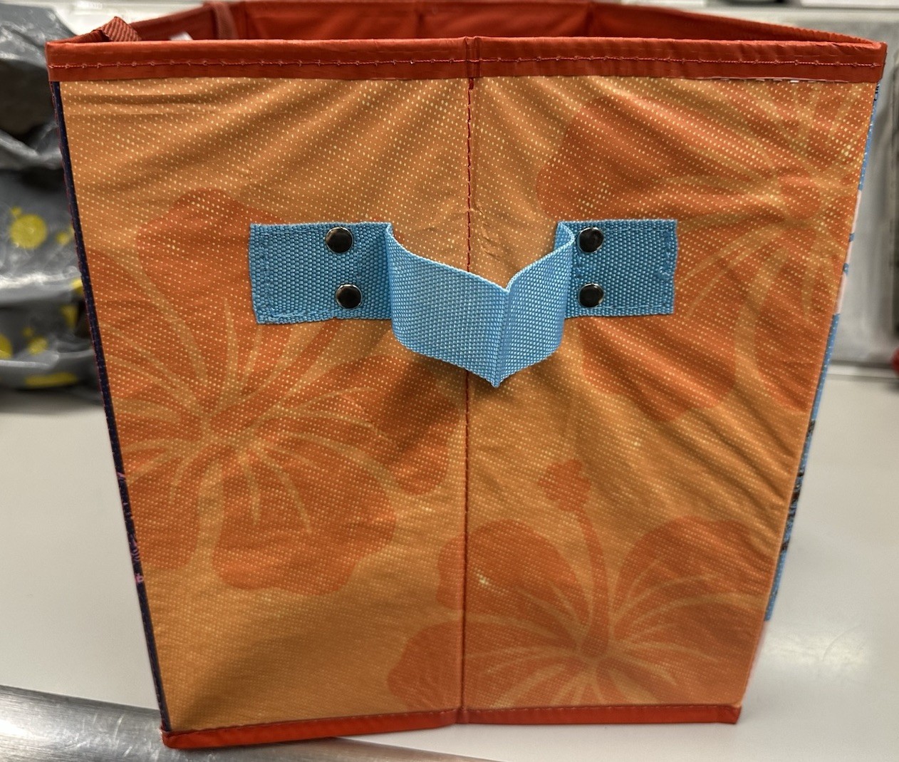 Trader Joe’s Collapsible Tote Bag, NEW, Each Side A Different Design