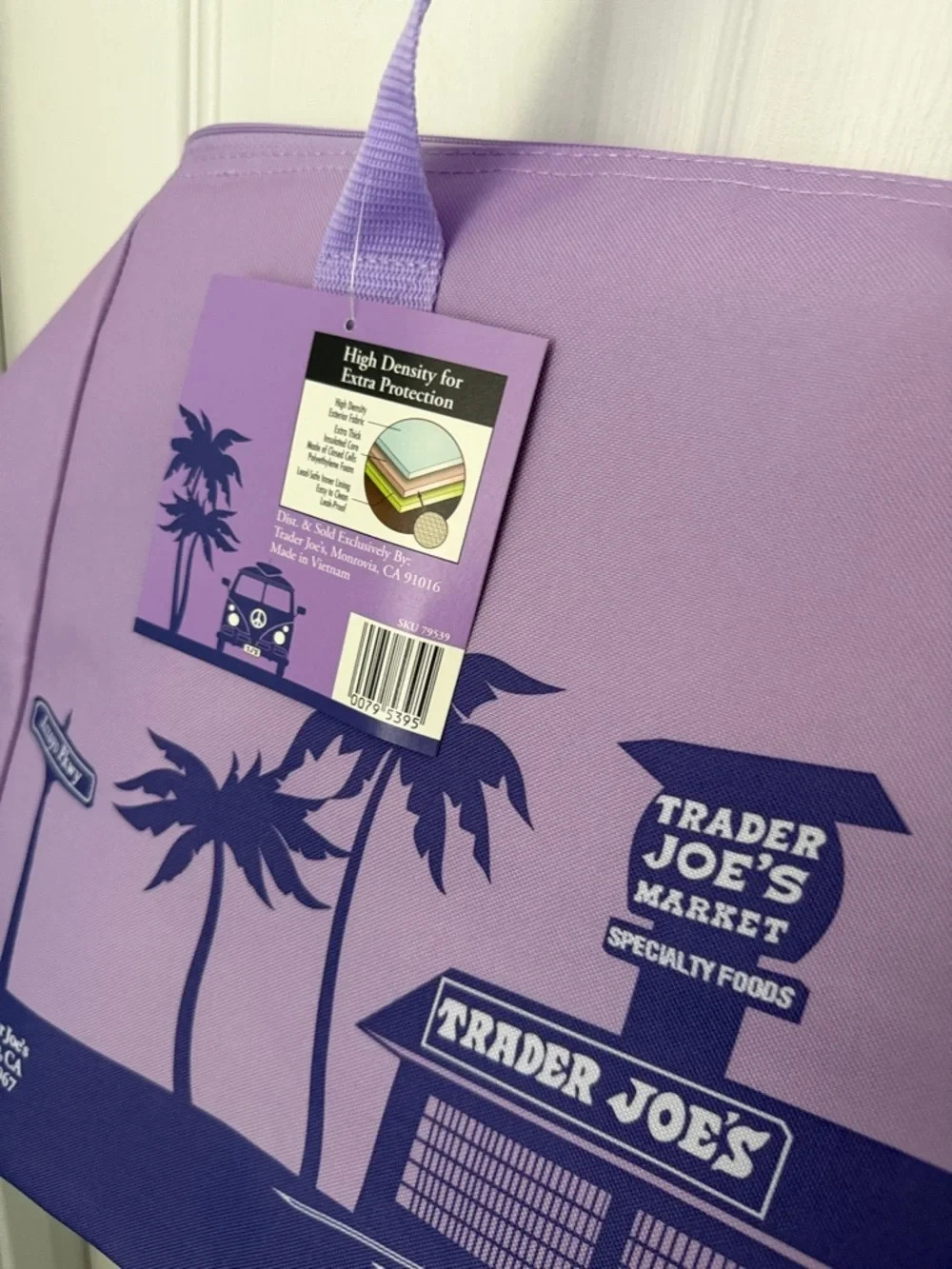 2026 New Trader Joe’s Purple Rain Insulated Large Cooler Reusable Bag