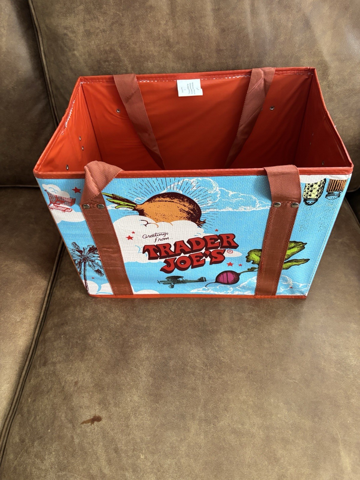 Trader Joe’s Stand Up Collapsible Reusable Tote Shopping Bag