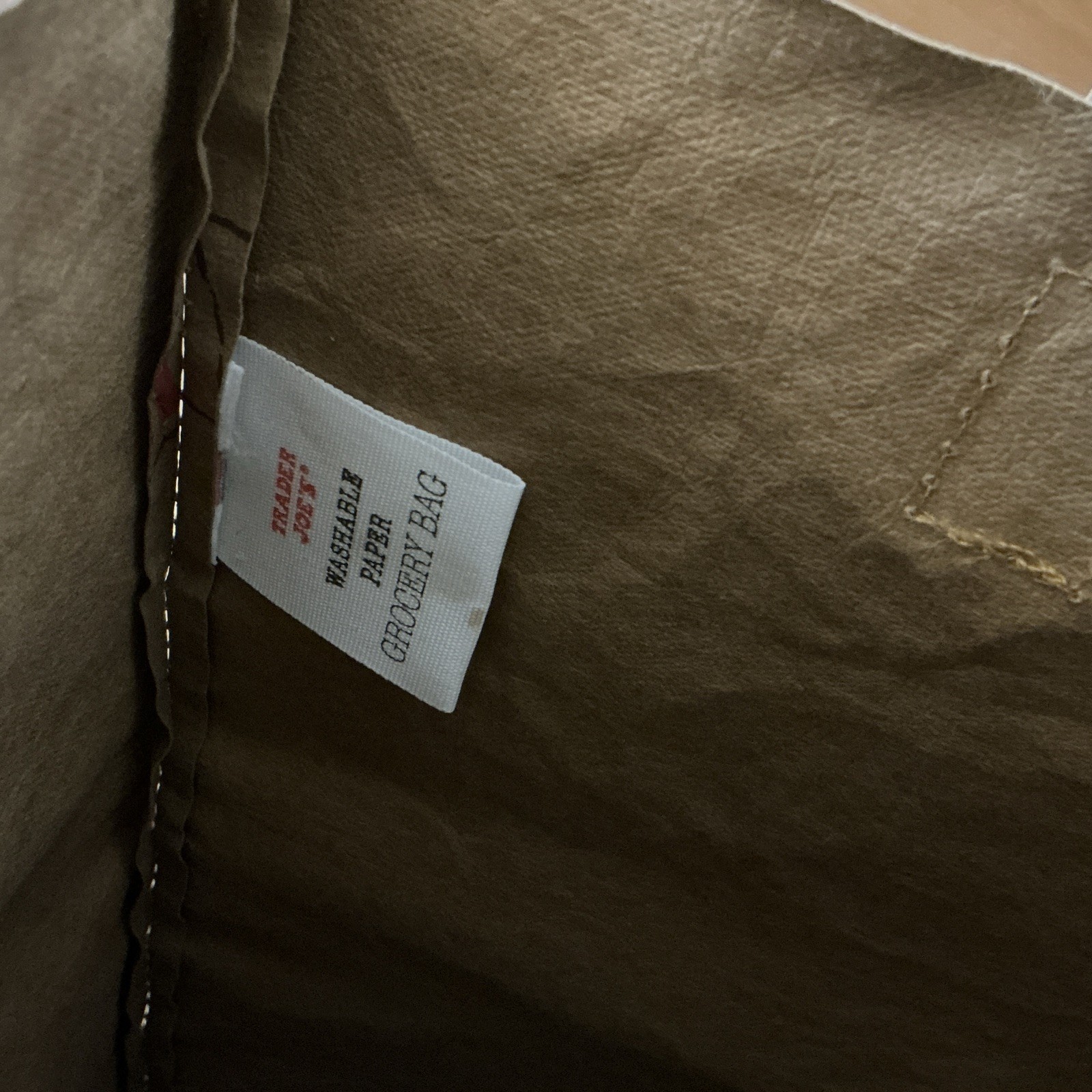 Trader Joe’s Washable Foldable Paper Reusable Shopping Bags Medium Brown 2-Pack