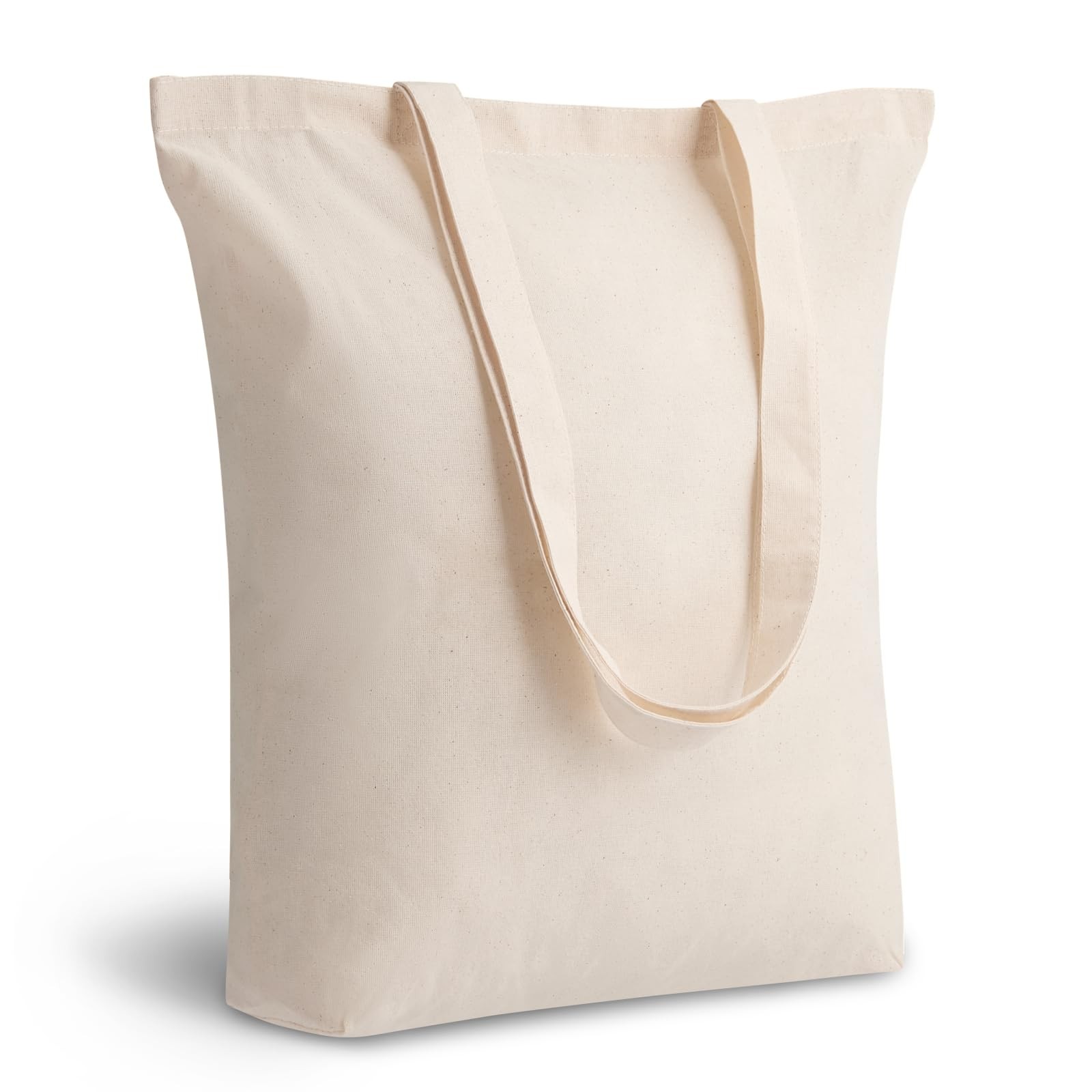 24-Pack Cotton Tote Bags with 4″ Gusset, 15″x16″x4″ Economical Lightweight Re…