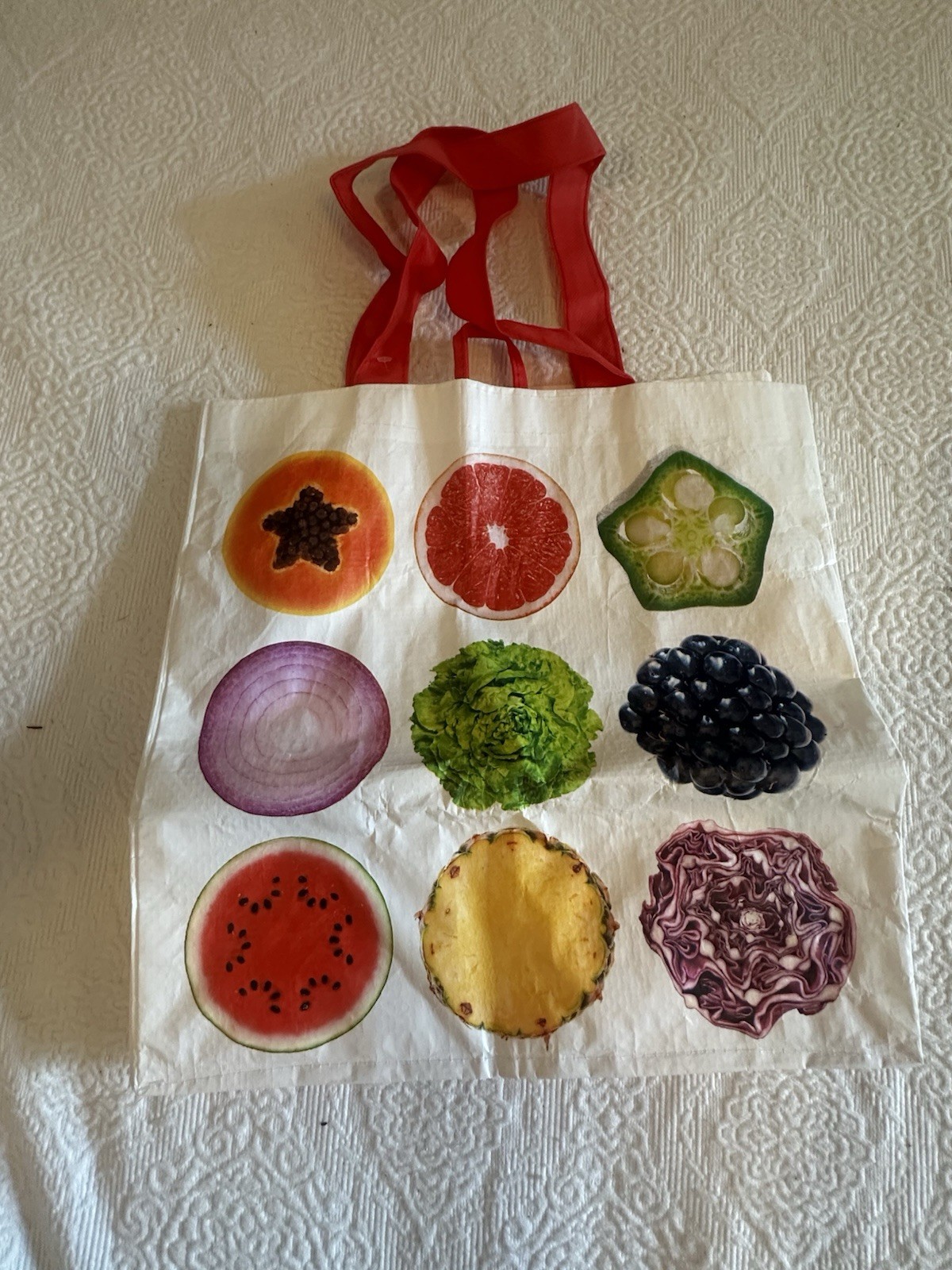 Large reusable shopping tote bag viral tote bag Bon Appetite Brooklyn Fare Stop
