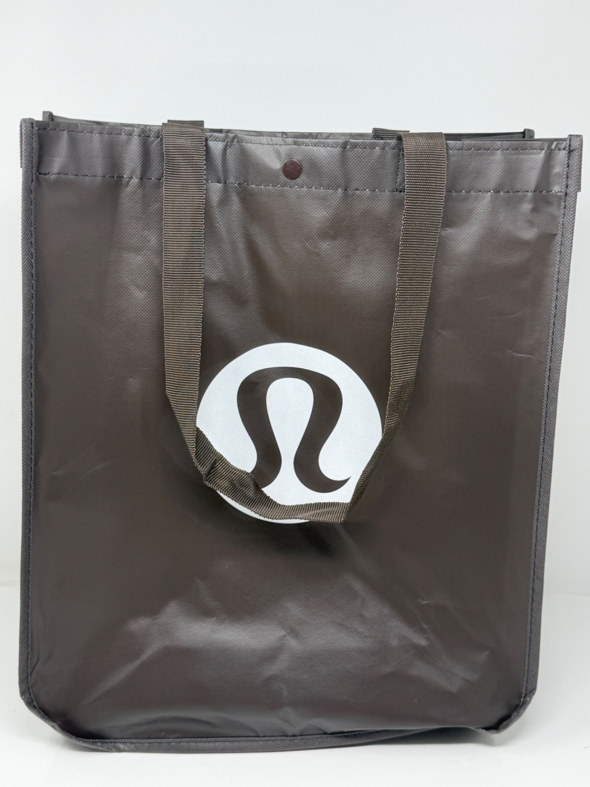 Lululemon Reusable Shopping Gift Bag Yoga Tote Dark Brown 14″x16″X6″