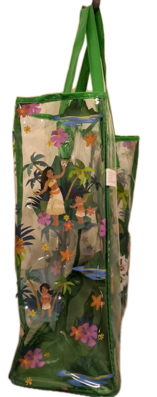 MOANA OCEAN SISTERS XL CLEAR Reusable Tote/Shopping/Gift Bag 🆕Free Shipping!