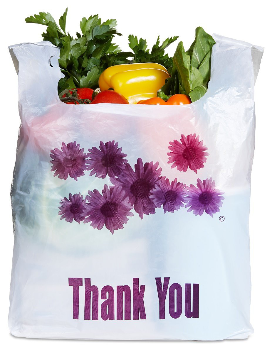 Purple Flower Thank You Plastic Heavy Duty Shopping Bags – 500 pcs/case