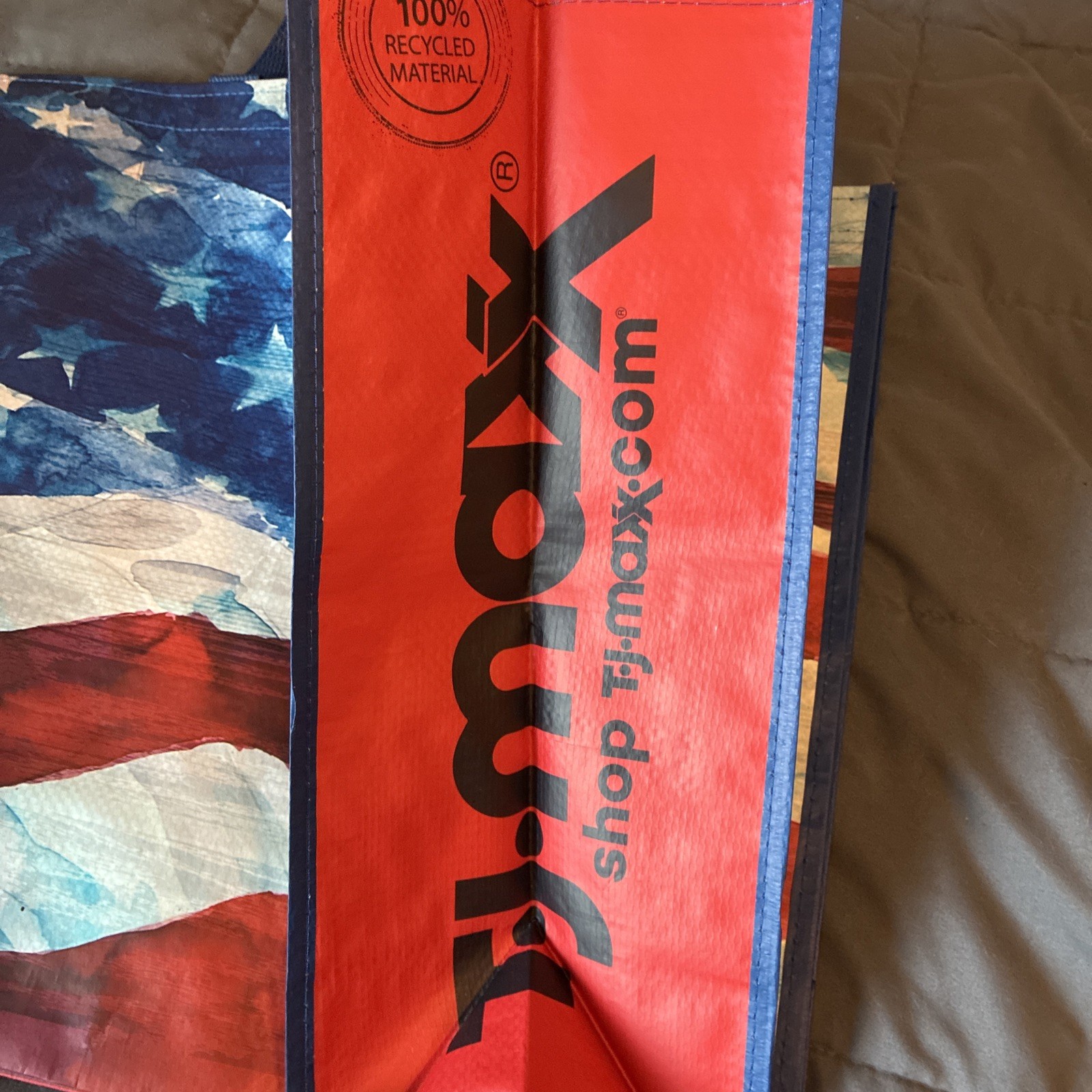 TJX Reusable Bag Dogs Cats Patriotic Sports USA TJ Maxx NEW Shopping Tote