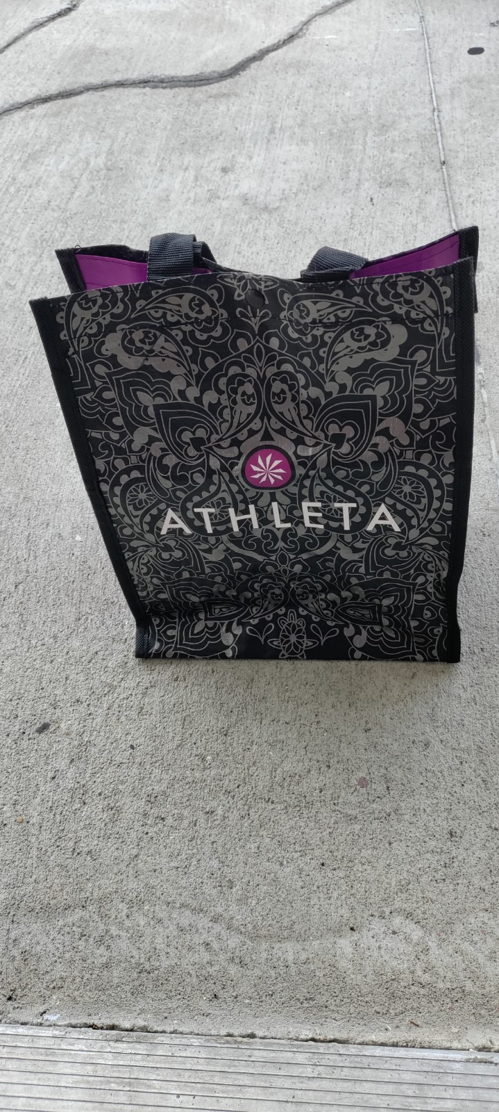 ATHLETA “Power to the She” Reusable Shopping Bag w/Logo & 2 Handles, 10×11, New!
