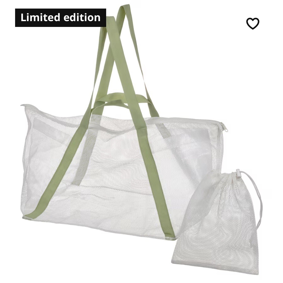 NEW IKEA 2024 Limited Edition DAJLIEN White Mesh & Clear Tote Shopper Bag