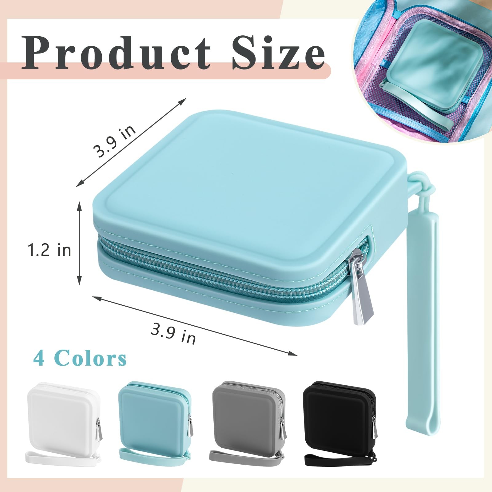 Kathfly 4 Pcs Multicolor Mini Waterproof 3.9 x x 1.2 inches,