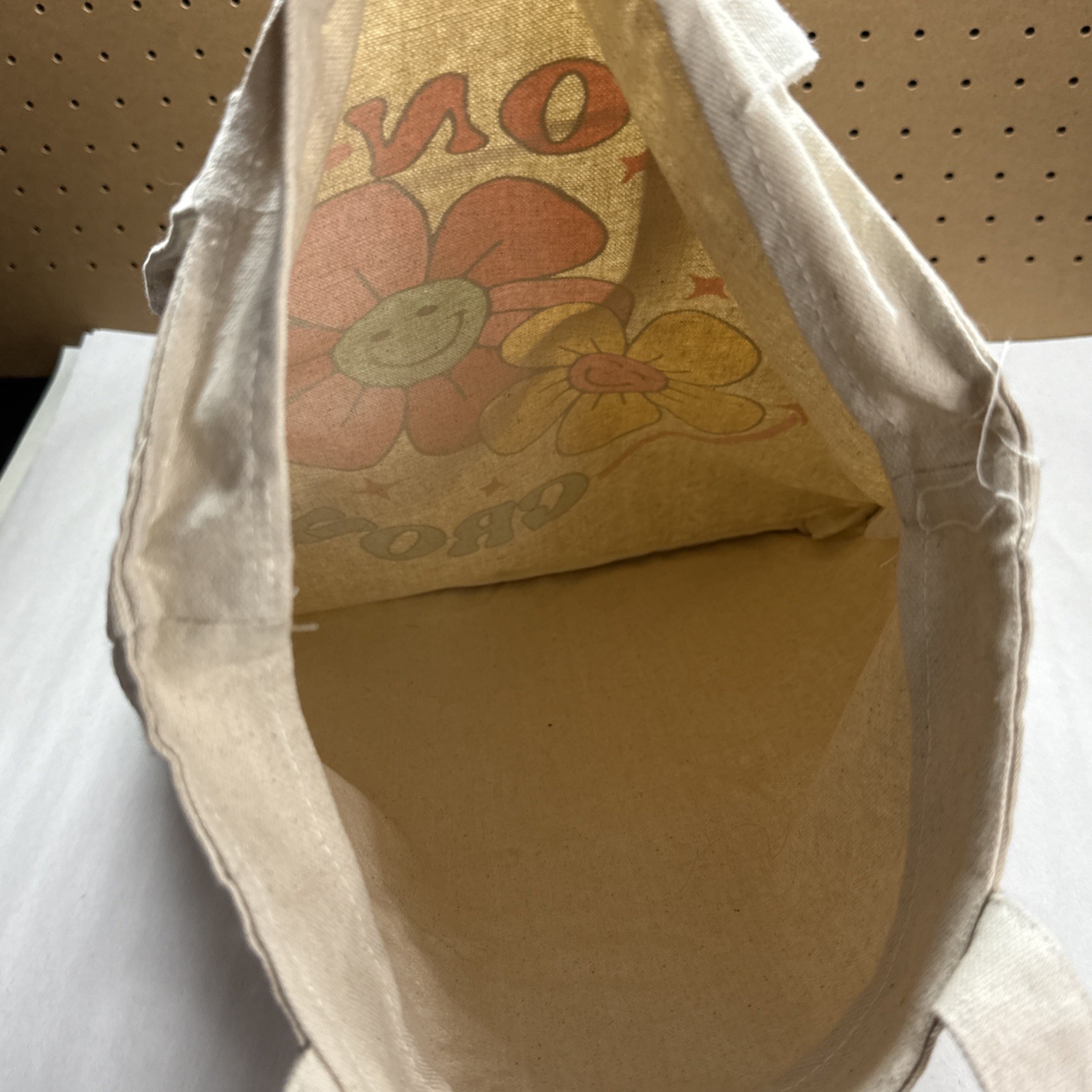 Keep On Growing Canvas Shopping Bag NWT