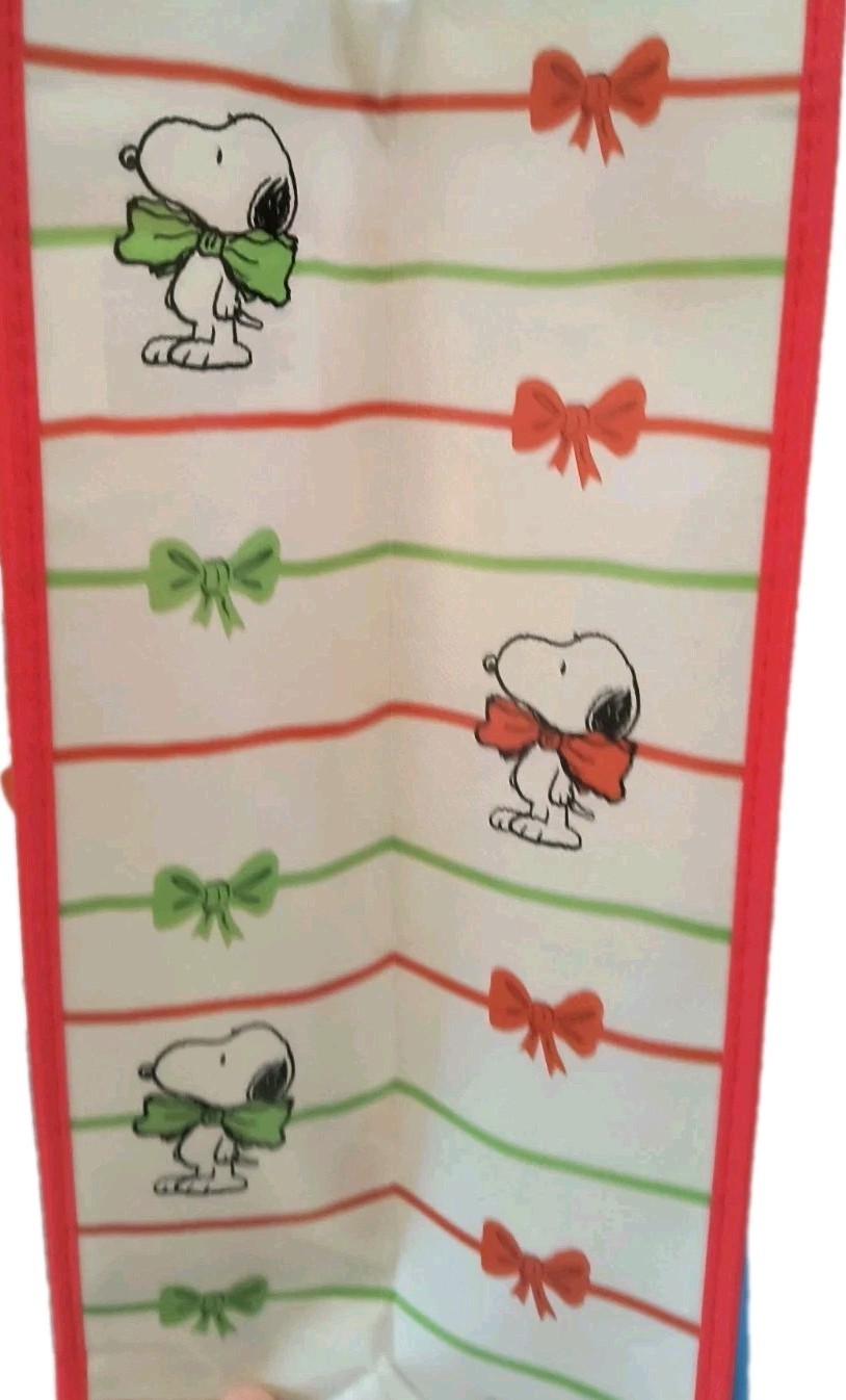 Snoopy & Woodstock Christmas🎄 X-Large Reusable Shopping Gift Bag with Handle 🆕