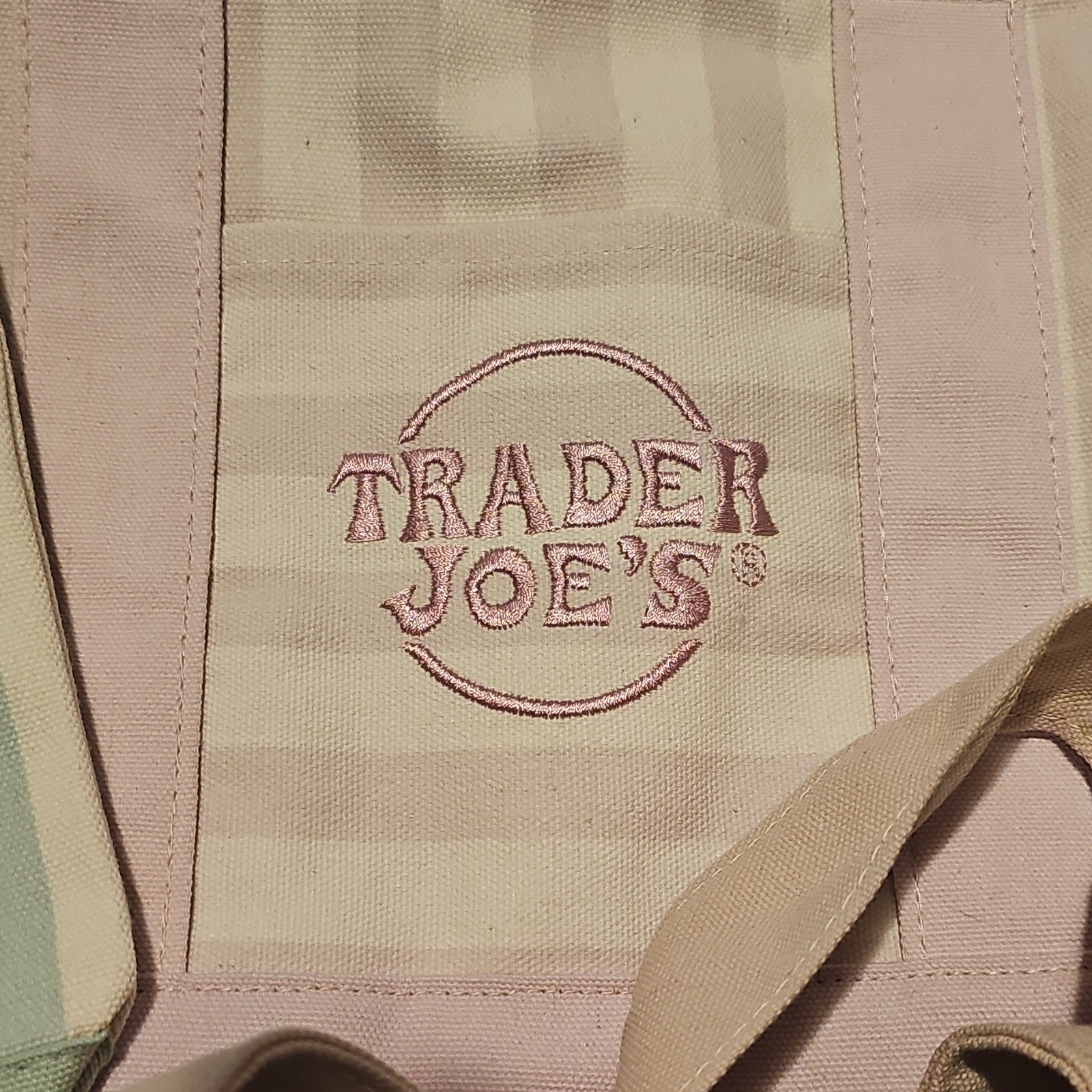 Trader Joe’s Striped Canvas Mini Tote Bag Set Of 4 Multicolor 12x12x6 in