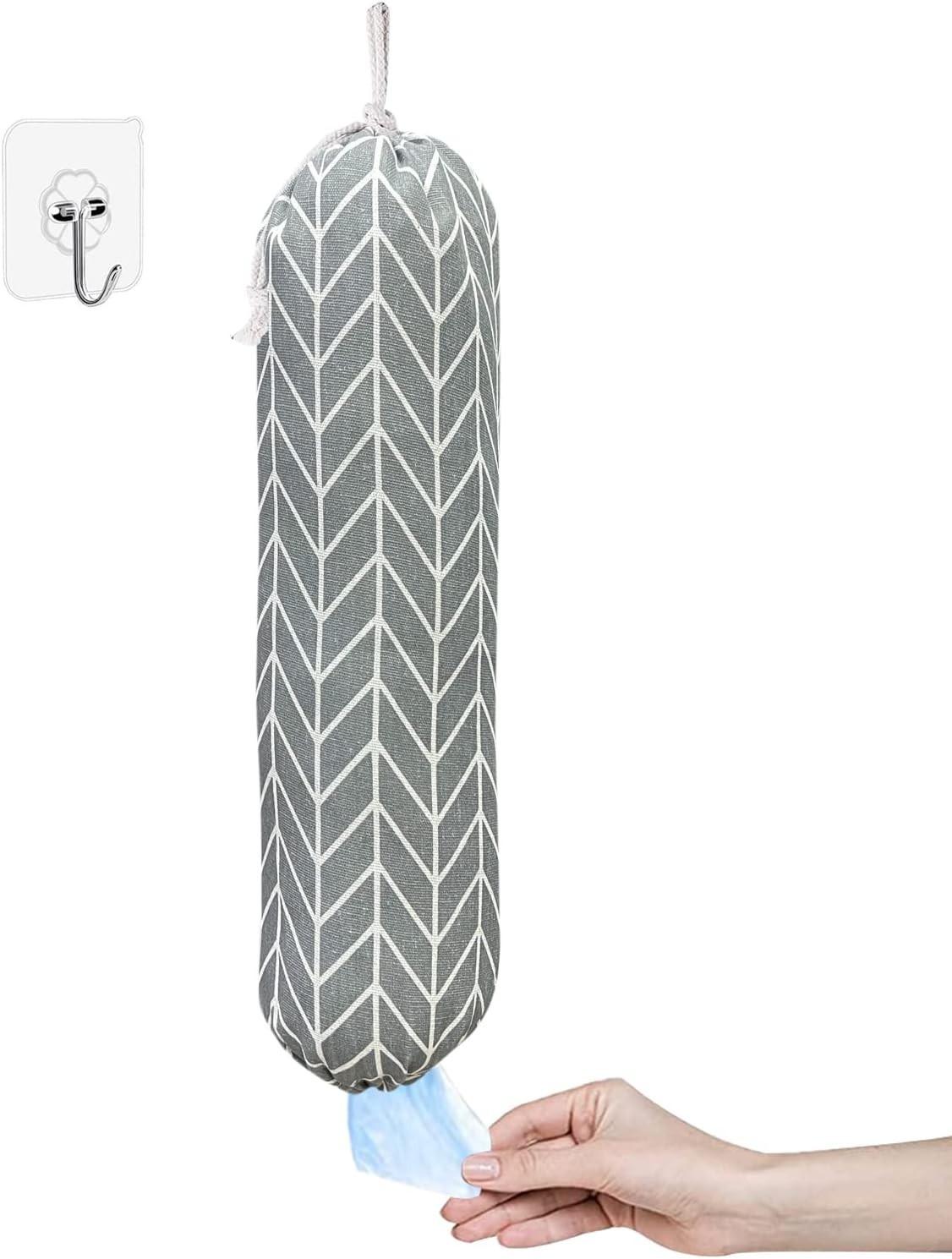 Stylish Adjustable Plastic Bag Holder for Home & Kitchen – Washable, 22×9 Inches