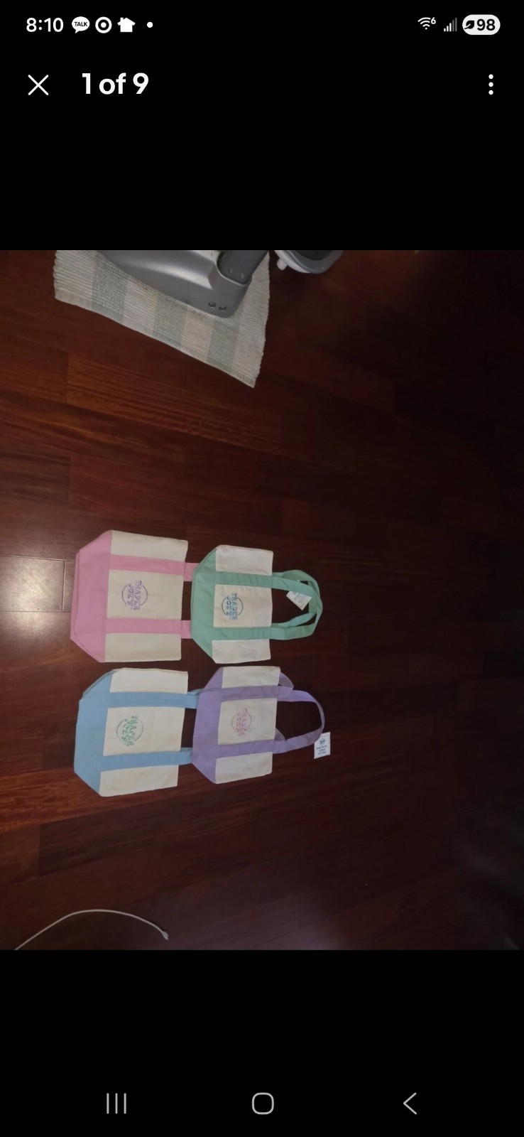 2026 Trader JOE’s SPRING MINI TOTE BAGS 4 Different Colors
