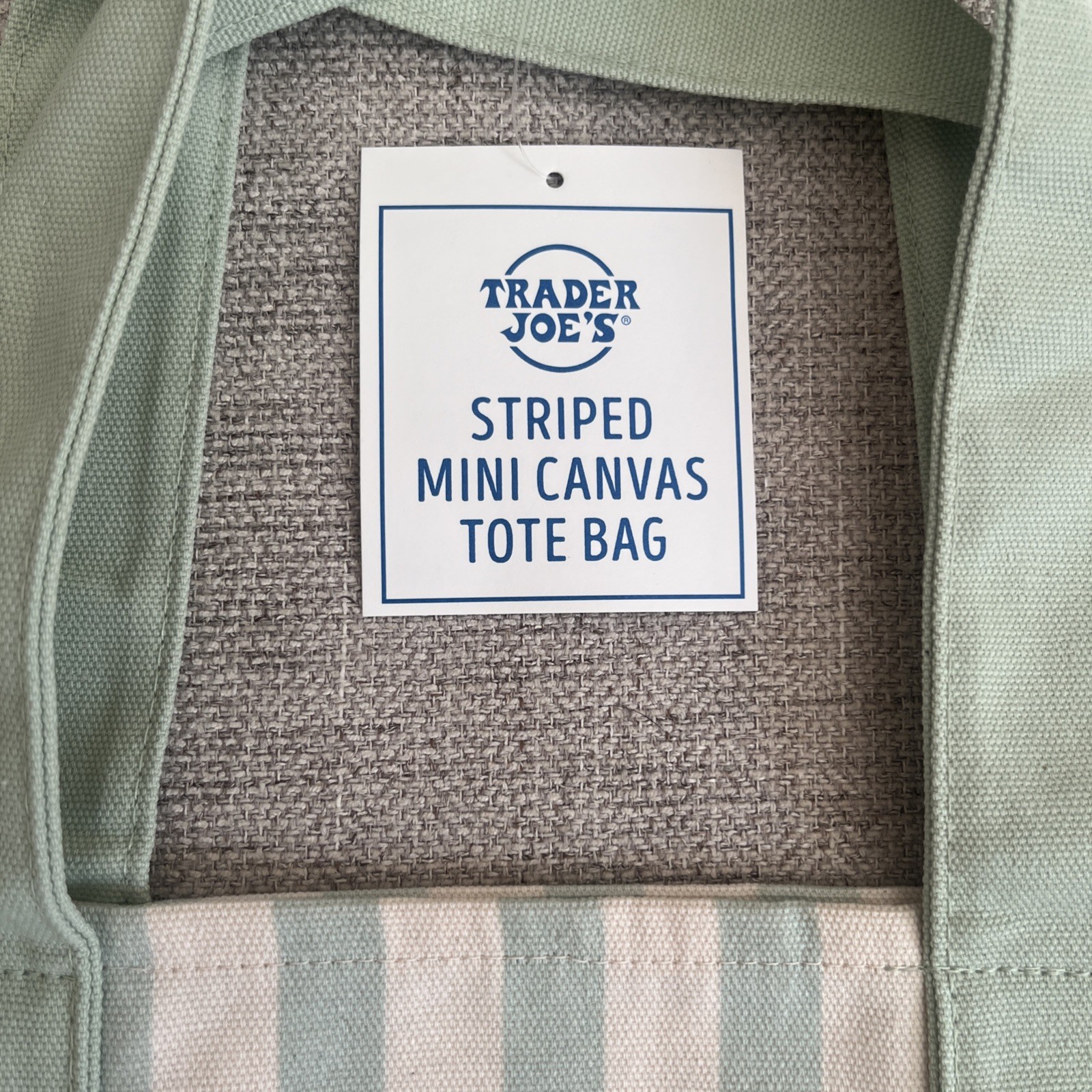 Trader Joe’s Limited Edition Green Striped Mini Tote 2026