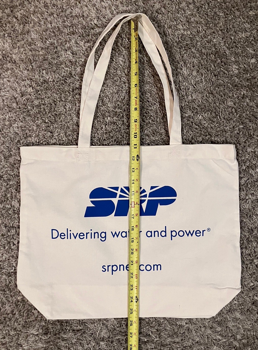 Canvas Tote SRP Arizona Logo 14 x 5.5”Reusable Shopping Bag is 15” plus Handles