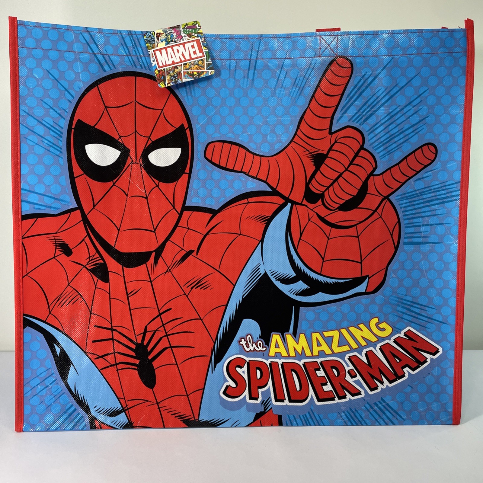 Marvel The Amazing Spider-Man Tote Reusable Shopping Bag Gift Bag NEW Large Size